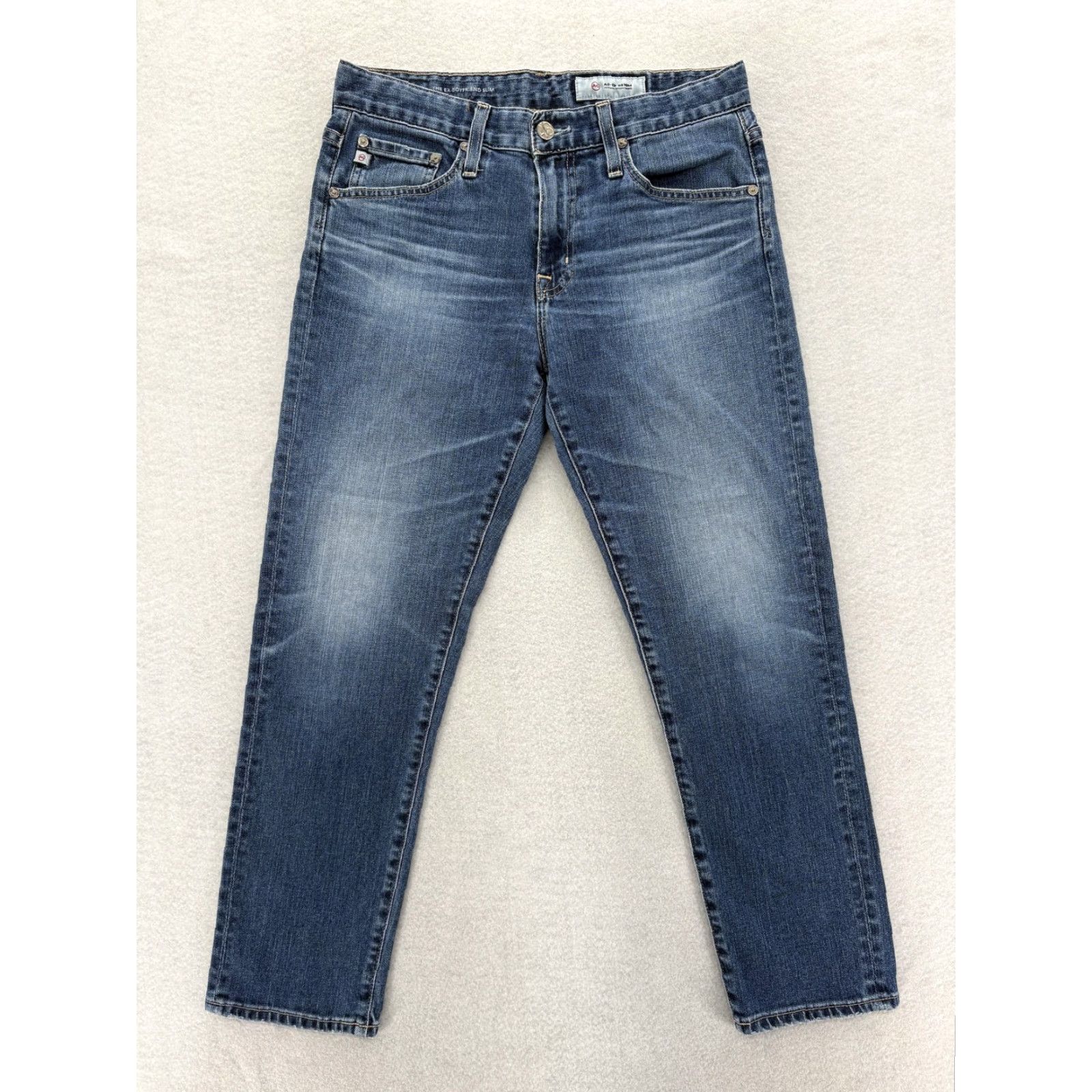 Denime AG Adriano Goldschmied Jeans Womens 26 Blue Ex Boyfriend Slim Stretch Denim Jeans Size 26" / US 2 / IT 38 - 2 Thumbnail