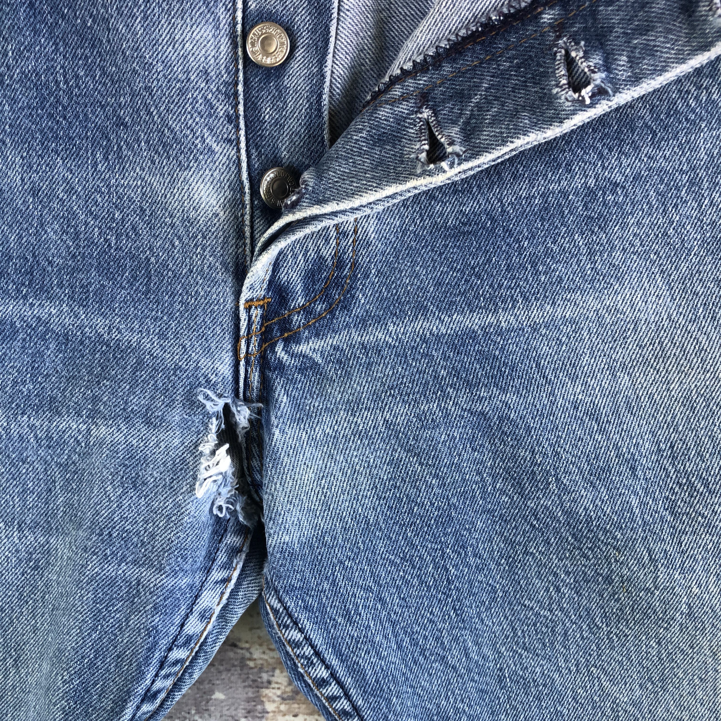Levi's Vintage Levis 501 Faded Jeans Distressed Light Wash Denim Size US 30 / EU 46 - 6 Thumbnail