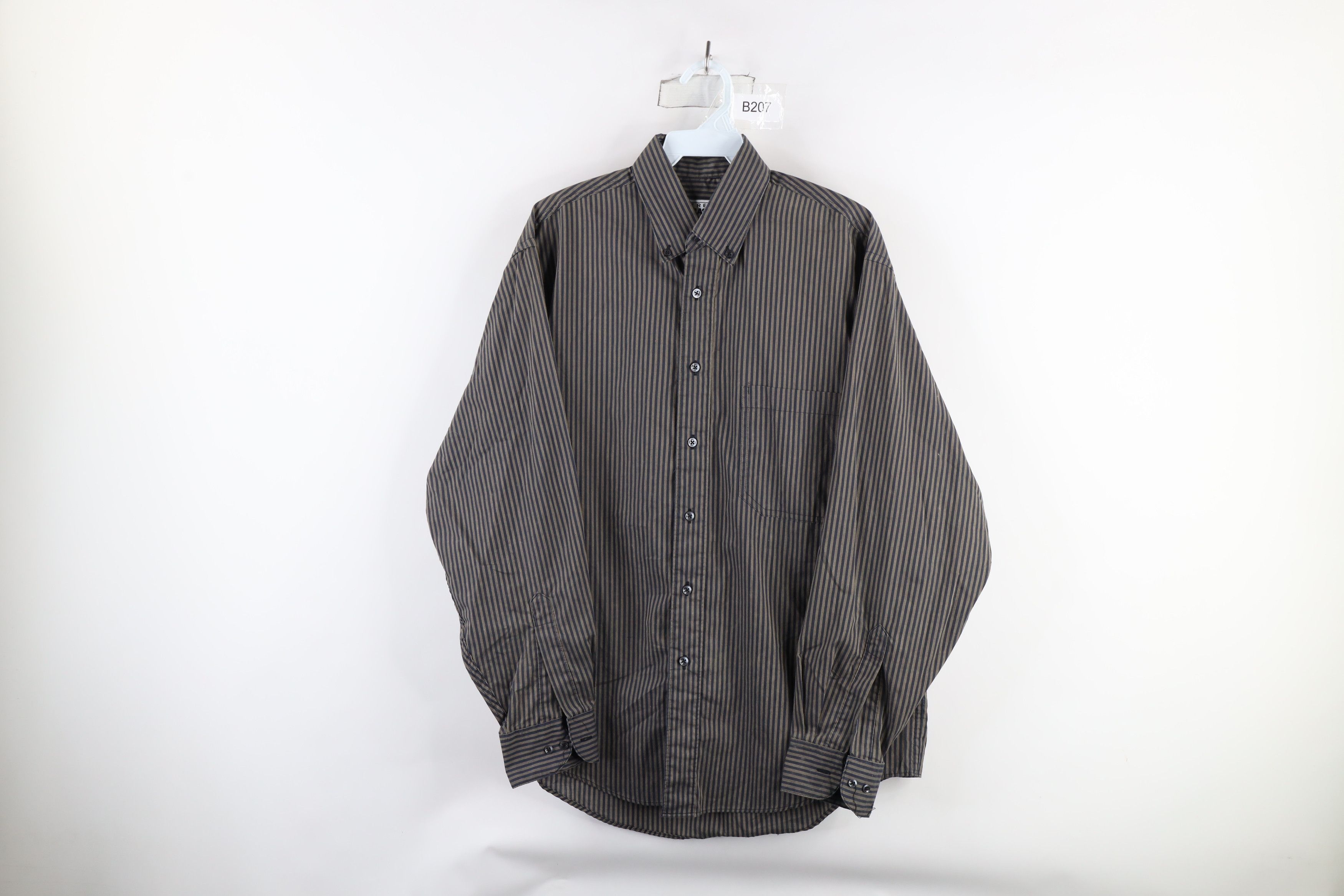 Vintage Vintage 90s Streetwear Striped Collared Button Down Shirt Size US M / EU 48-50 / 2 - 1 Thumbnail