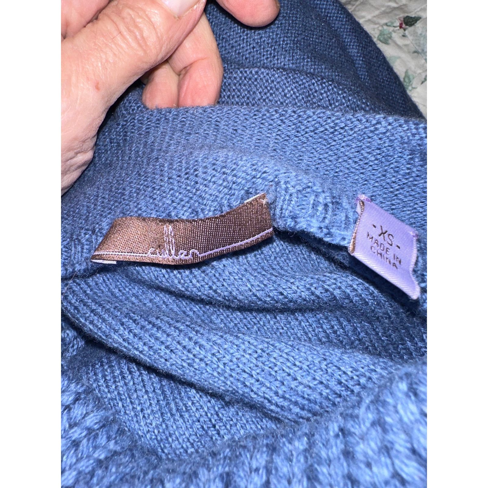 Other NEW SUPER SOFT CULLEN BLUE CABLED TURTLENECK SWEATER XS Size XS / US 0-2 / IT 36-38 - 5 Thumbnail
