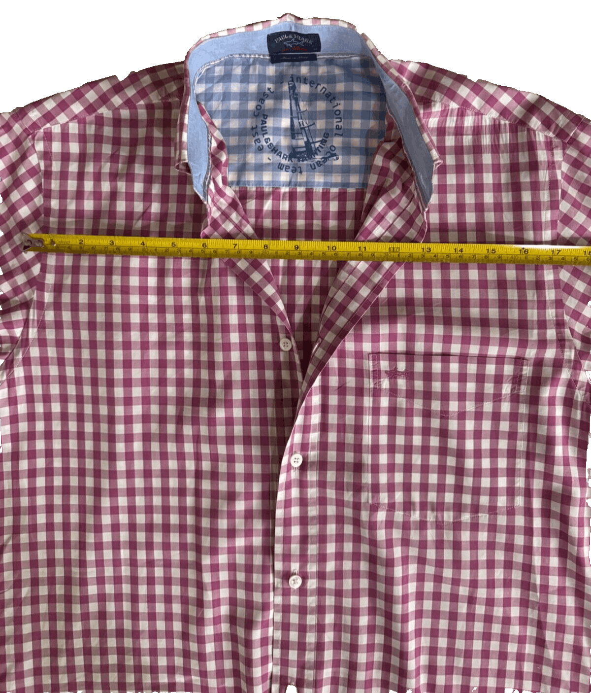 Paul & Shark Paul & Shark Red Check Cotton Button Down Gingham Mens Size US M / EU 48-50 / 2 - 5 Thumbnail