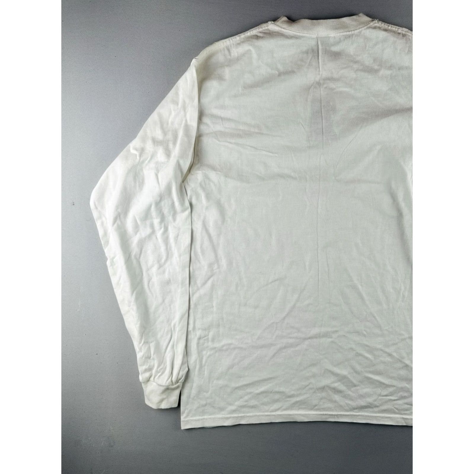 Anvil VINTAGE Anvil T Shirt Long Sleeve Embroidered Mens L White 90s Surf Reggae Size US L / EU 52-54 / 3 - 6 Thumbnail