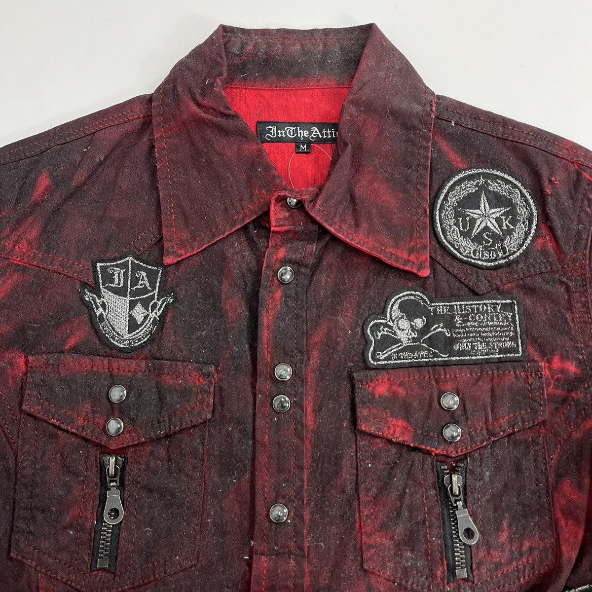 14th Addiction 2000s In the Attic Punk LGB Grunge Gothic Distressed Jacket Size US M / EU 48-50 / 2 - 5 Thumbnail