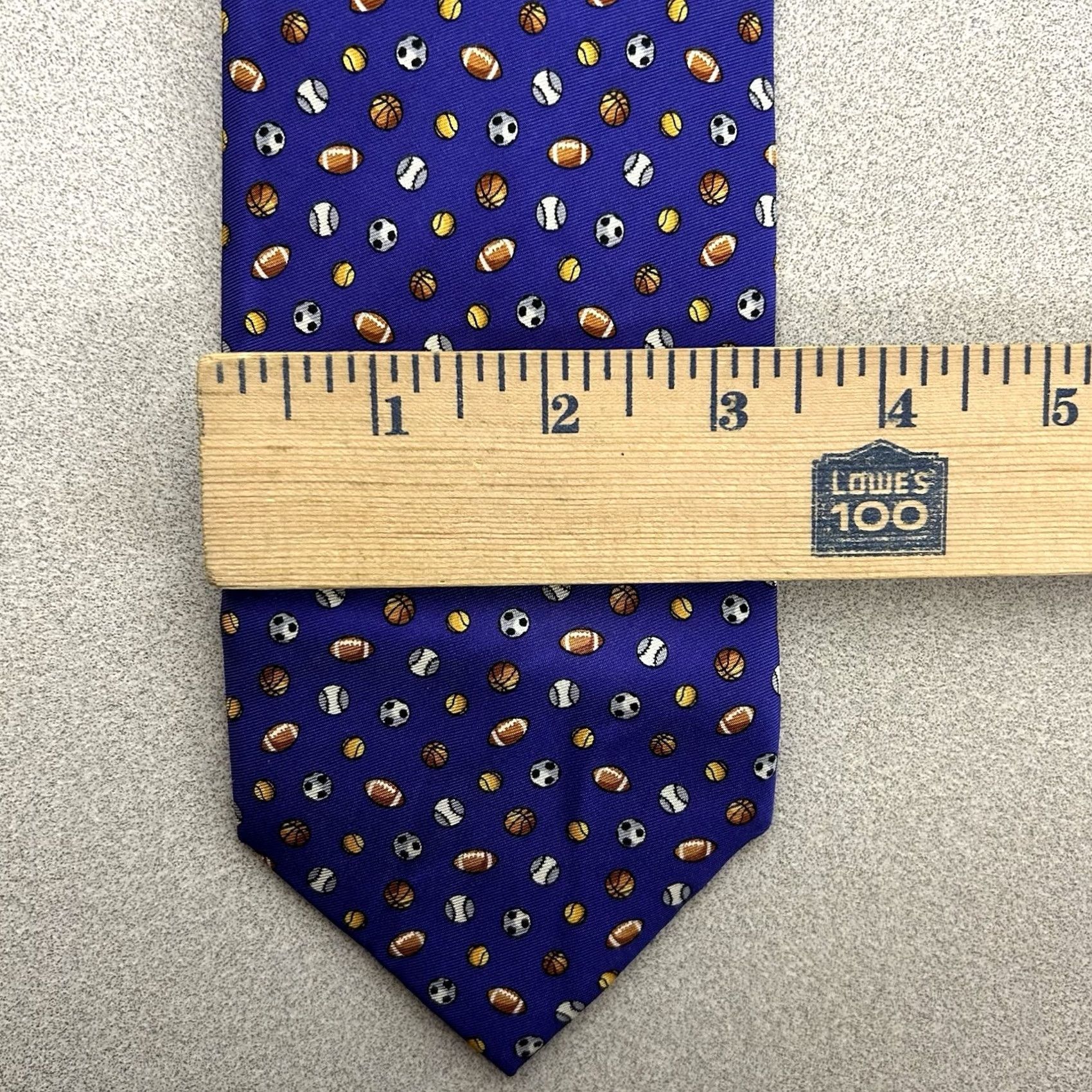 Jos. A. Bank JOS A BANK Sports Ball Purple Silk Tie Johns Hopkins Miracle Collection NWT Sports Baseball Football Hand sewn 57-60 in. Wide Men Tie NWT Size ONE SIZE - 6 Thumbnail