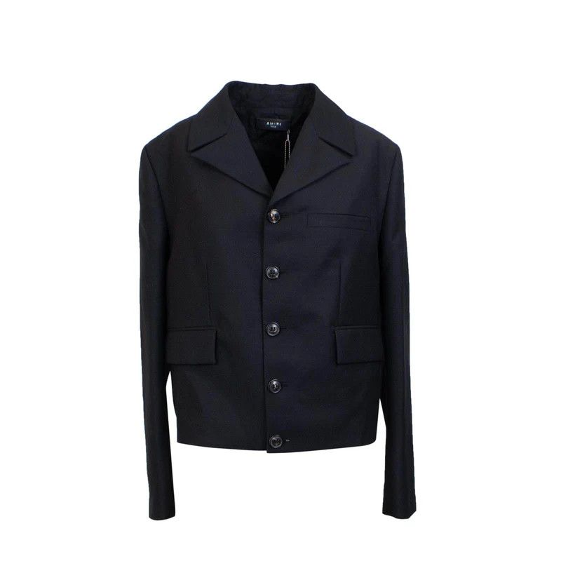 Amiri o1gr1nt1024 Mohair Cadet Jacket in Black Size US M / EU 48-50 / 2 - 1 Thumbnail
