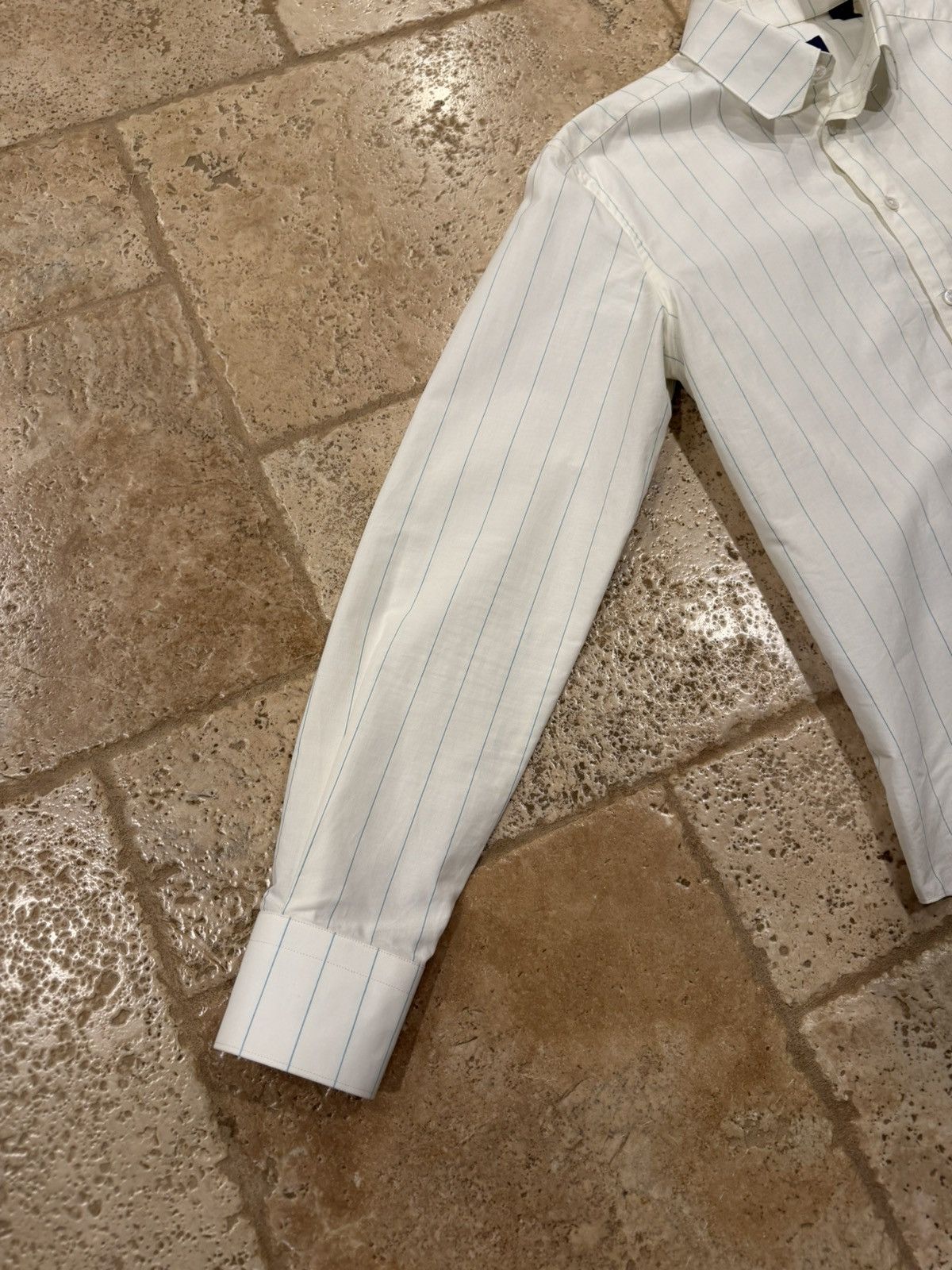 Louis Vuitton Louis Vuitton x Virgil Pin Striped Monogram Spray Logo Shirt Size US S / EU 44-46 / 1 - 9 Thumbnail