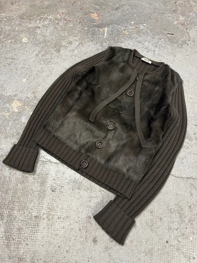Moschino × Vintage Moschino Black Fur Wool Buttoned Longsleeves Size L / US 10 / IT 46 - 2 Thumbnail