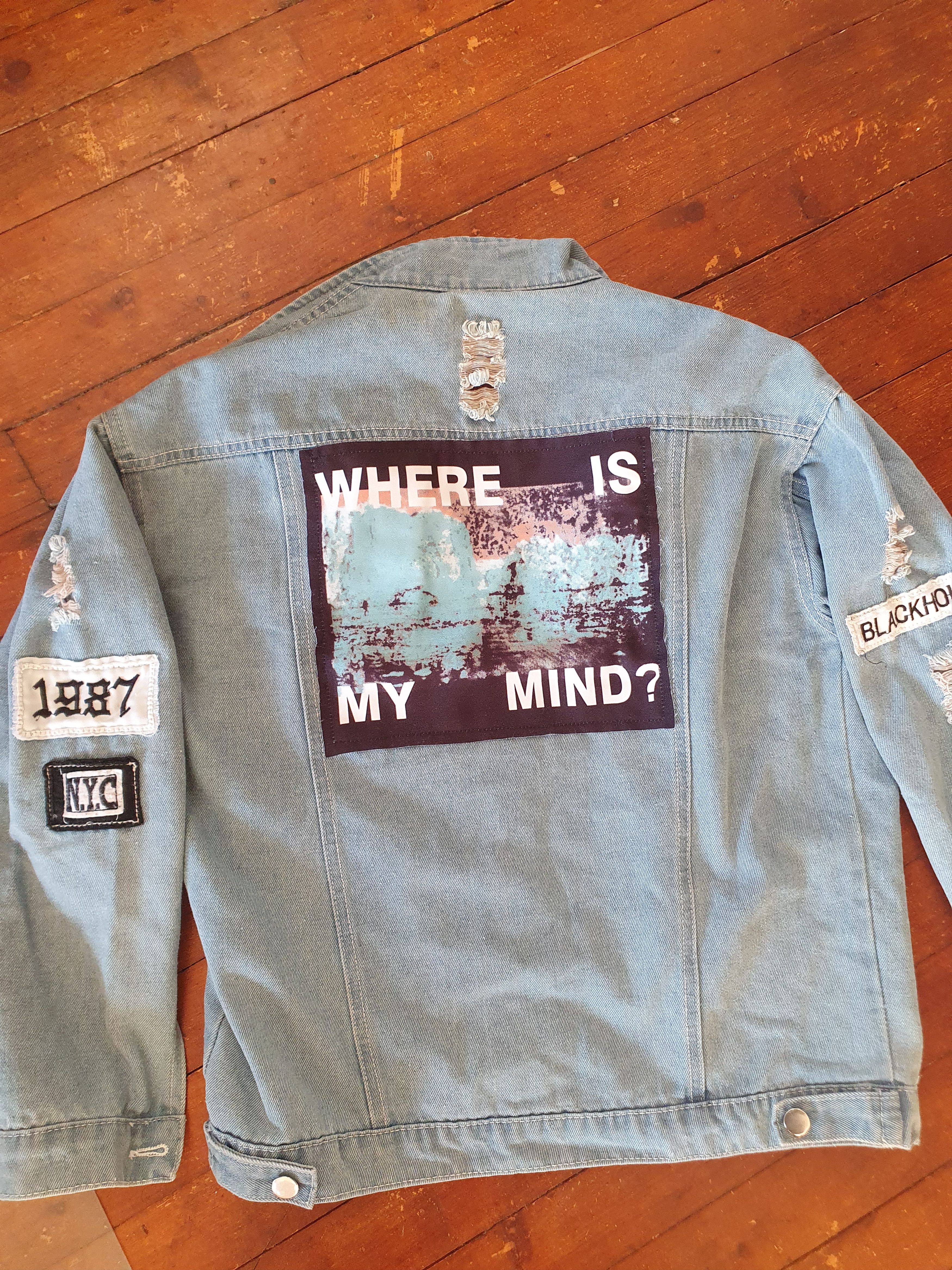 Other Aieryiyi Where Is My Mind Distressed Denim Jacket BTS JIN L Size L / US 10 / IT 46 - 11 Thumbnail