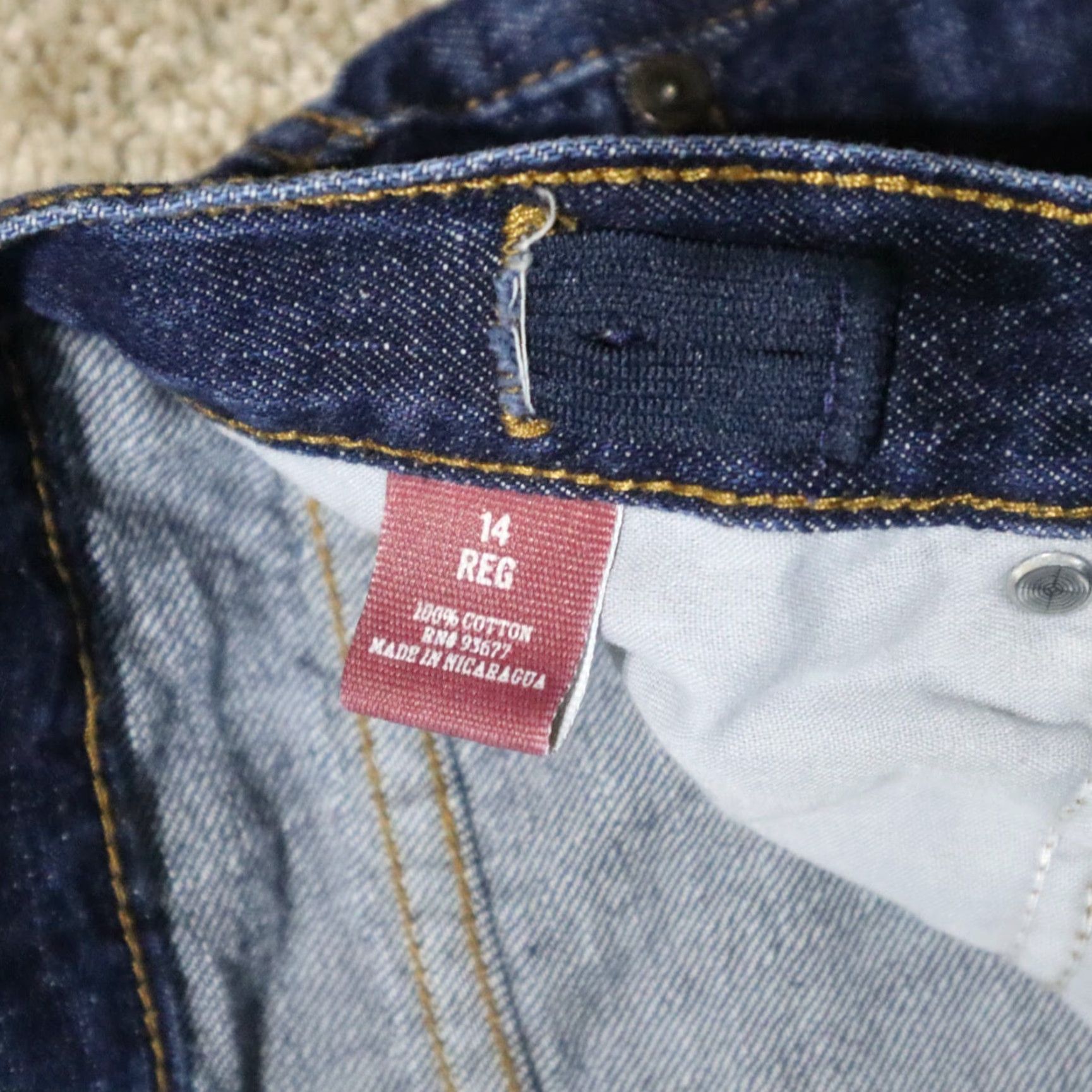 Vintage ARIZONA JEAN CO. Advanced Flex 360 Denim Jeans Women's Size 14 Regular Blue 27in 5-Pocket Classic Straight Leg 100% Cotton Size 36" / US 14 / IT 50 - 3 Thumbnail