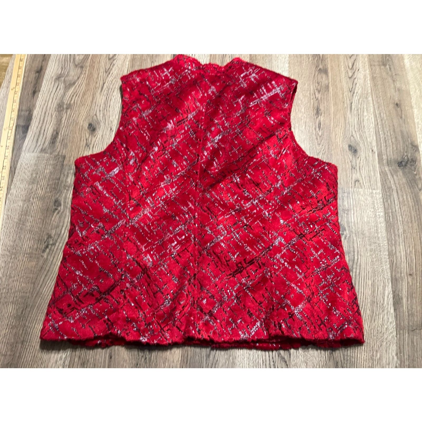 Vintage Erin London Jacket Women's XL Red Sleeveless Full Zip Casual Basic Jacket Size XL / US 12-14 / IT 48-50 - 2 Thumbnail