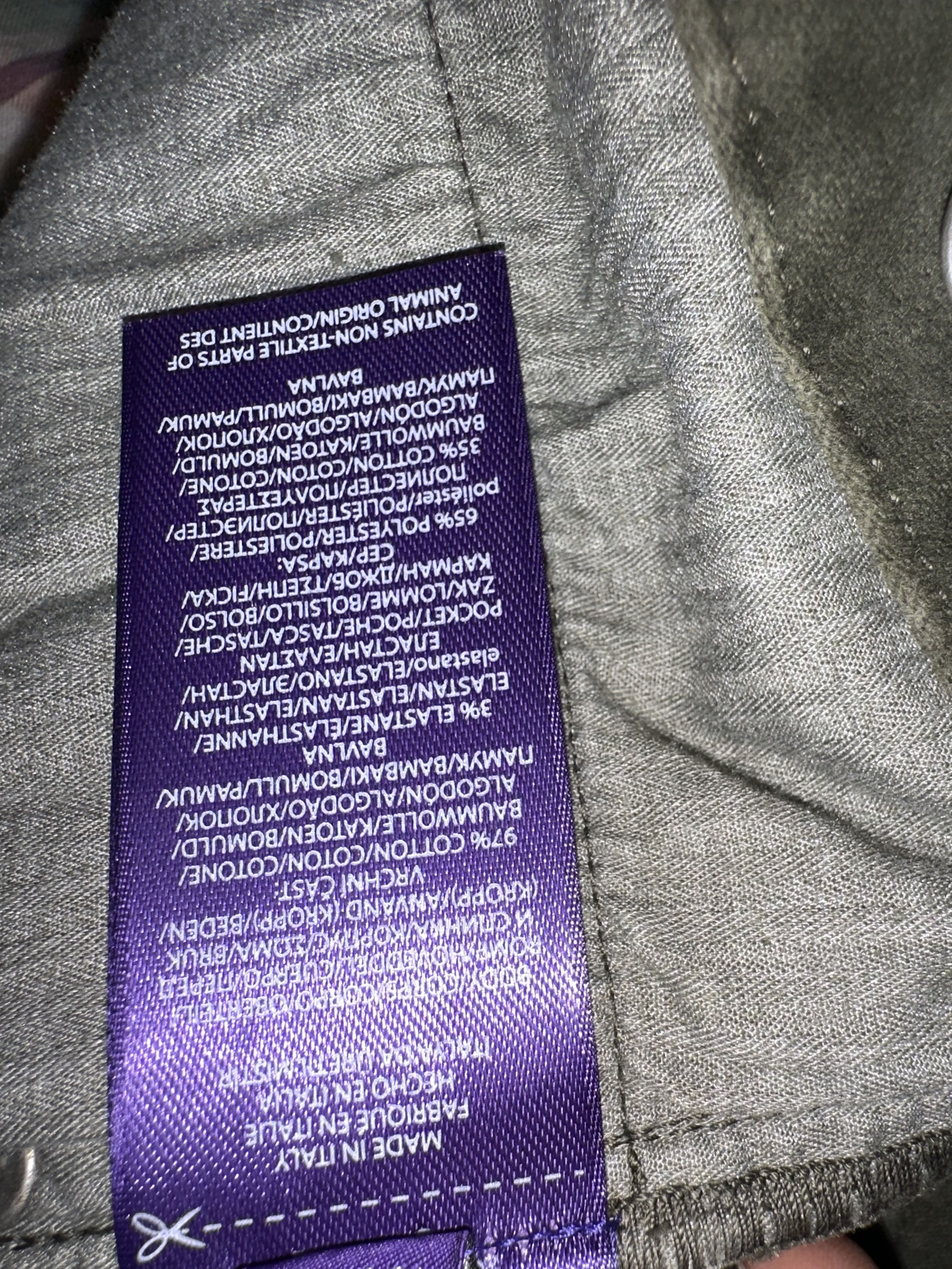 Ralph Lauren Purple Label Moleskin 5 Pocket Slim Pant $895 size 36X34(52) $445.00 Size US 36 / EU 52 - 9 Thumbnail