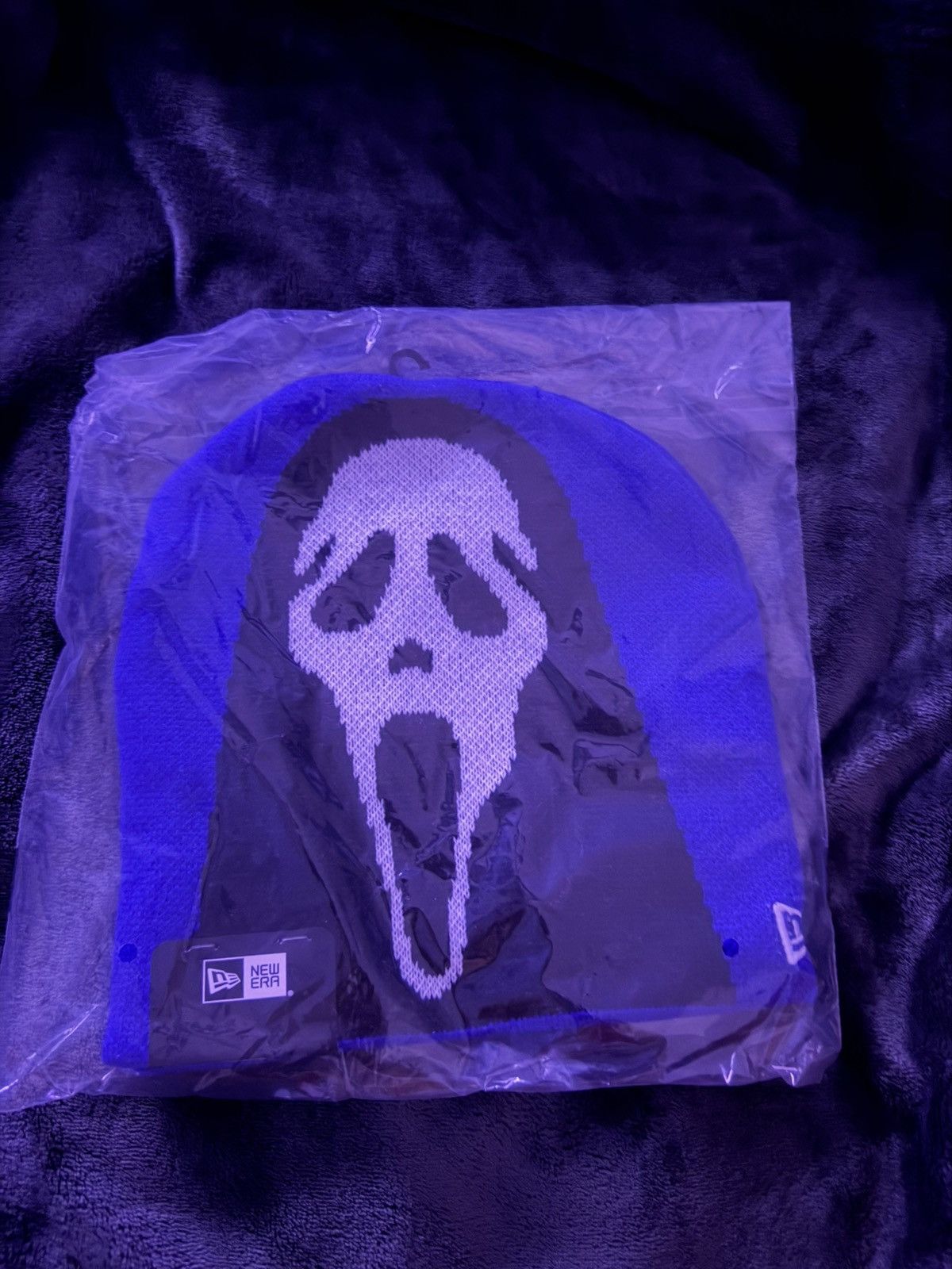 Supreme Supreme New Era Ghostface Beanie Blue Size ONE SIZE - 1 Thumbnail