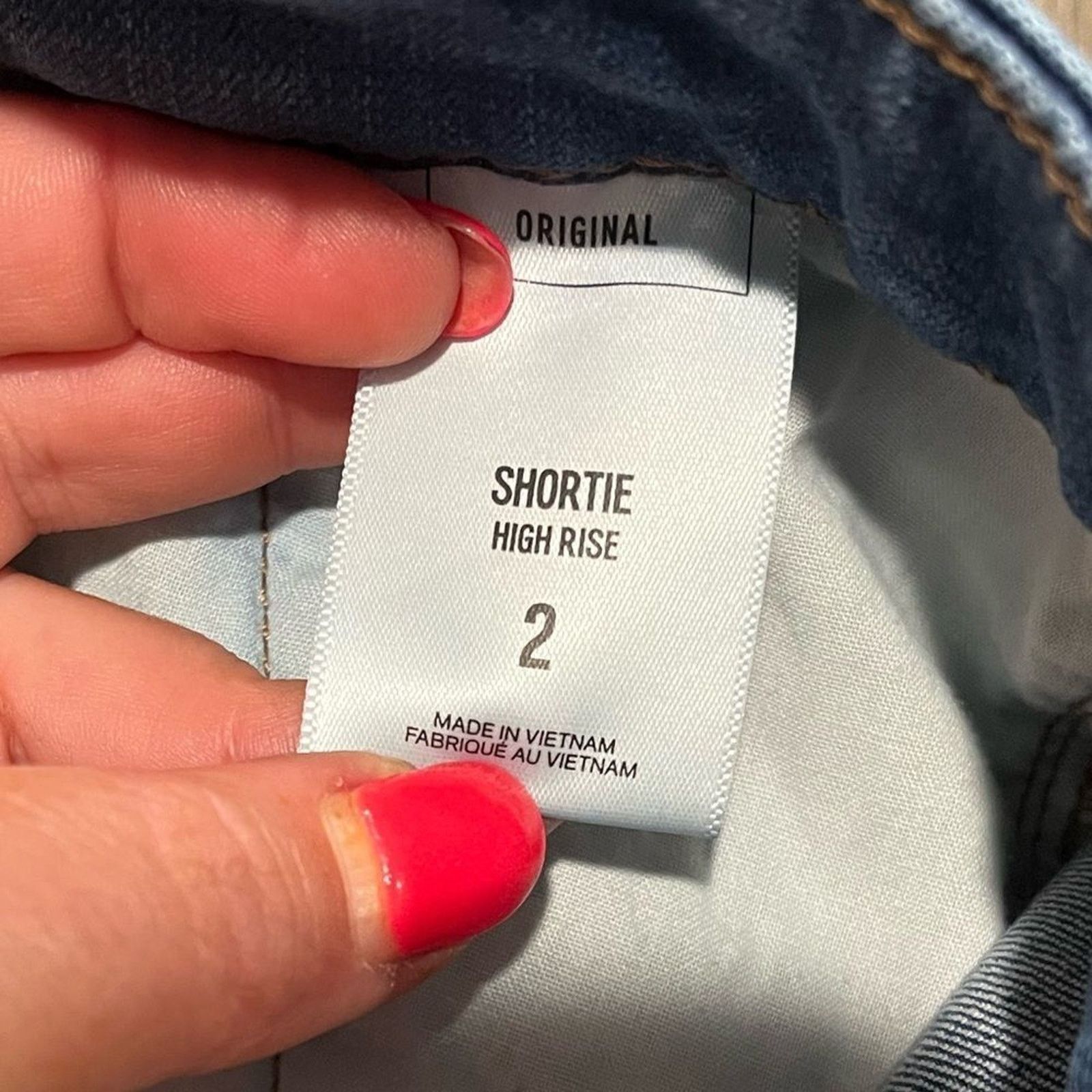 Express Express Shortie High Rise Denim Shorts Size 2 Size 26" / US 2 / IT 38 - 4 Thumbnail