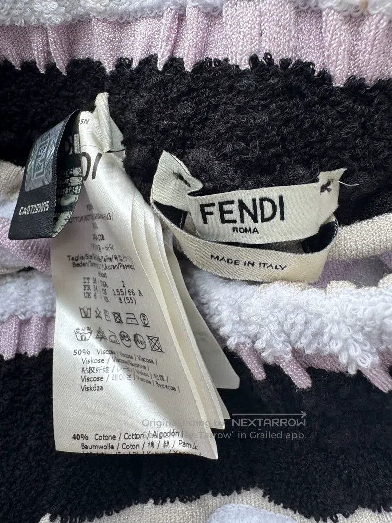 Fendi Fendi Black and White Striped Knit Set, Top with Shorts, C Size XS / US 0-2 / IT 36-38 - 7 Thumbnail
