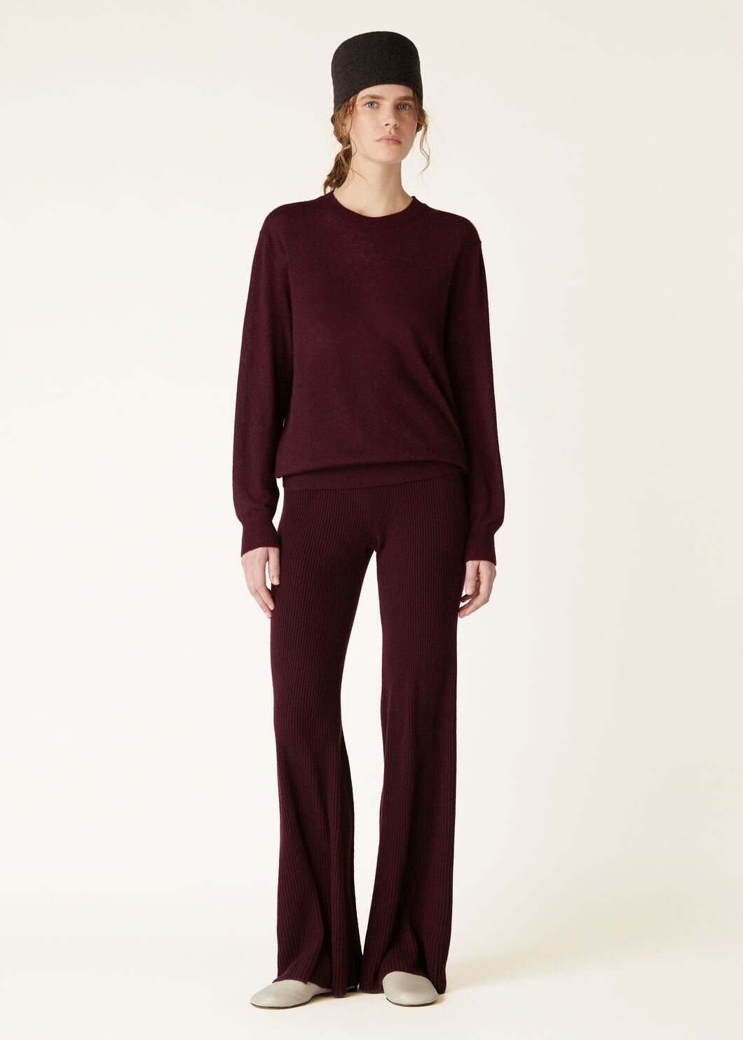 Loro Piana o1w1db10825 FAO5749 Camino Crewneck Sweater in Burgundy Size S / US 4 / IT 40 - 2 Thumbnail