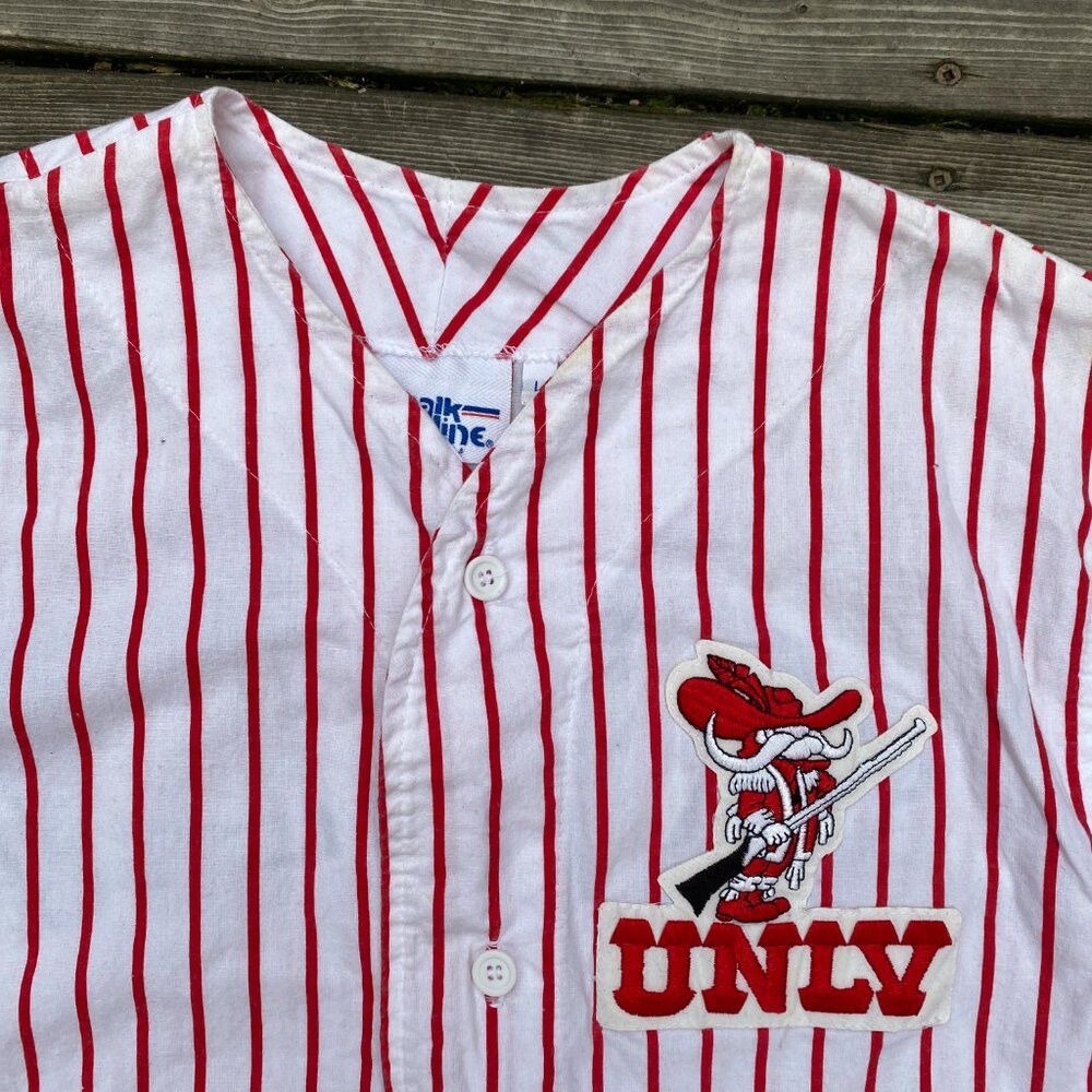 Chalk Line × MLB × Vintage Vintage 90s Chalk Line UNLV Pinstripe Baseball Jersey Spell Size US L / EU 52-54 / 3 - 5 Thumbnail
