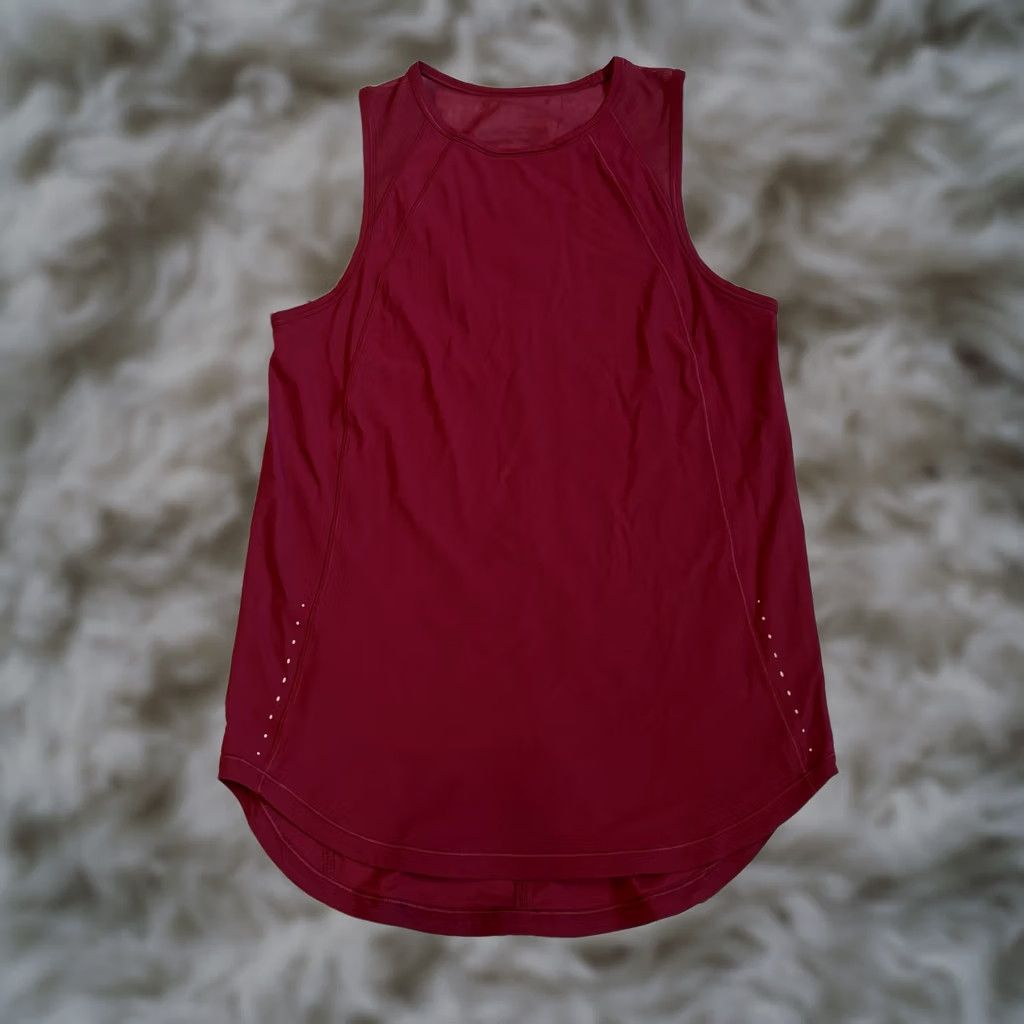 Lululemon Womens Lululemon Open Back Tank Sleeveless Shirt Merlot Red sz Small (4-6) Size S / US 4 / IT 40 - 1 Thumbnail