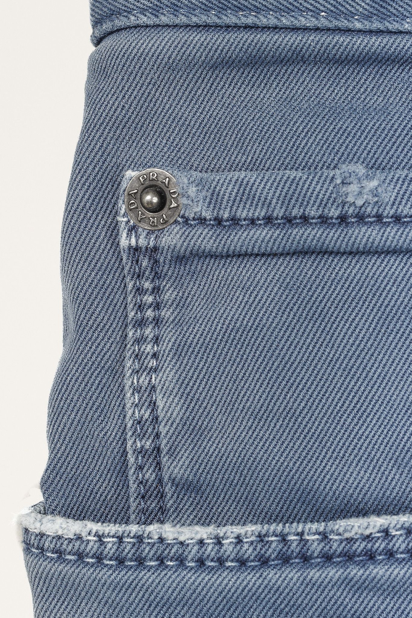Prada Prada Blue Cotton-Twill Straight-Leg Jeans Size US 34 / EU 50 - 5 Thumbnail