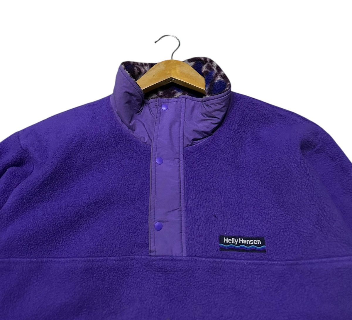 Helly Hansen Vintage 90s Helly hansen snap button fleece jacket in purple Size US L / EU 52-54 / 3 - 2 Thumbnail