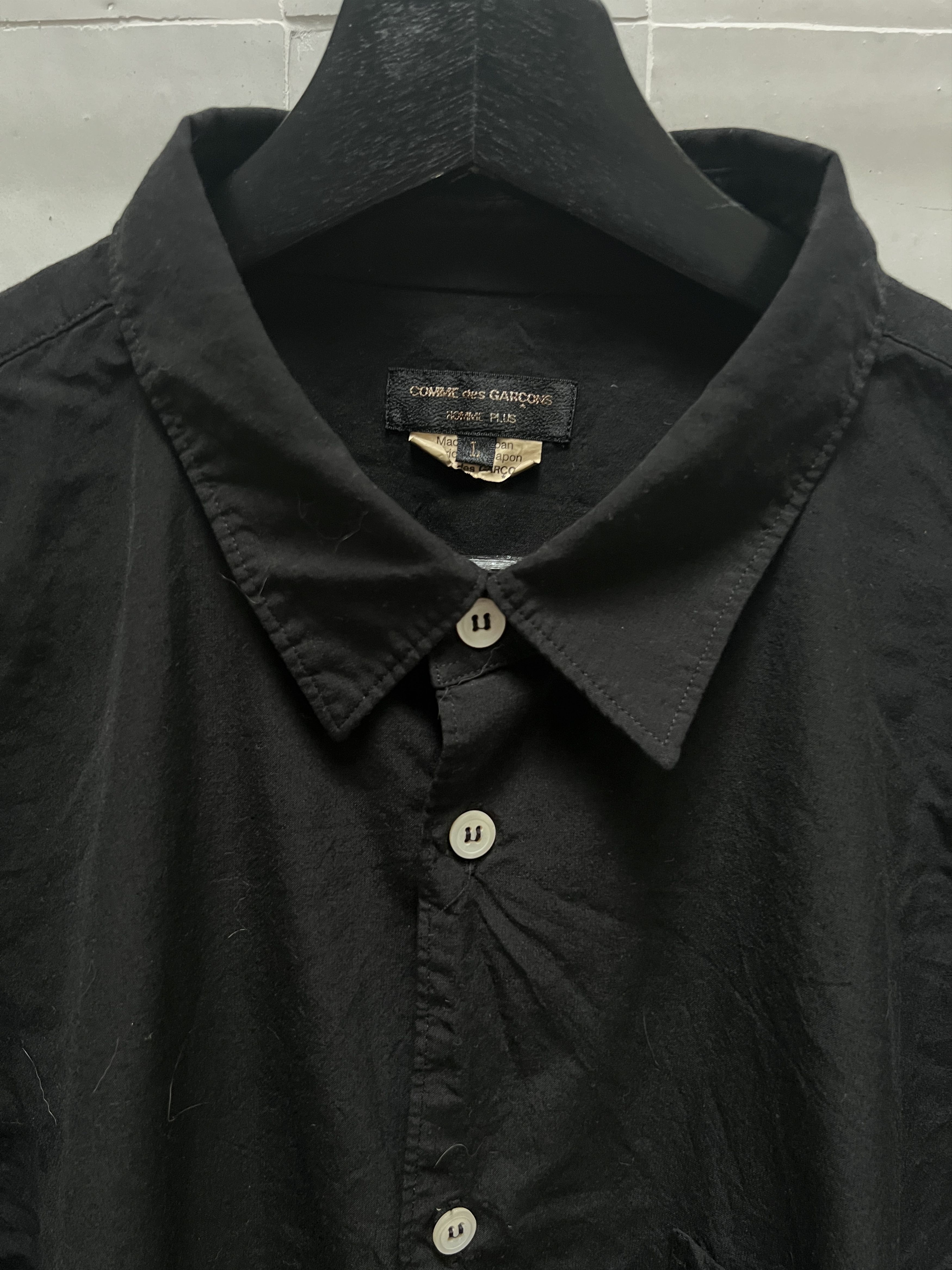 Comme des Garcons Homme Plus CDG Homme Plus Black Classic Button Up Size US L / EU 52-54 / 3 - 2 Thumbnail