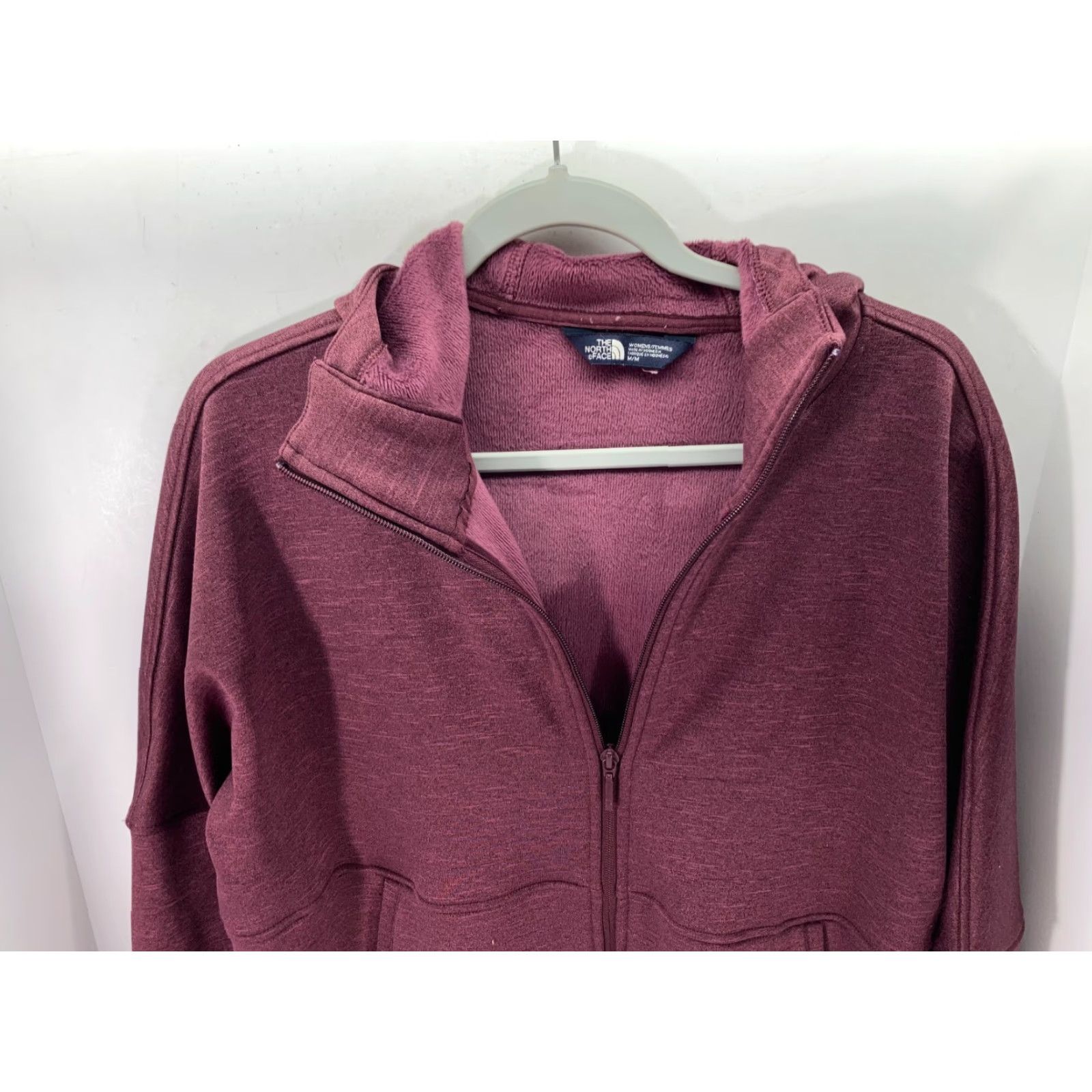 The North Face The North Face Hooded Sweatshirt Jacket Womens M Maroon Full Zip Cozy Slacker Size M / US 6-8 / IT 42-44 - 4 Thumbnail