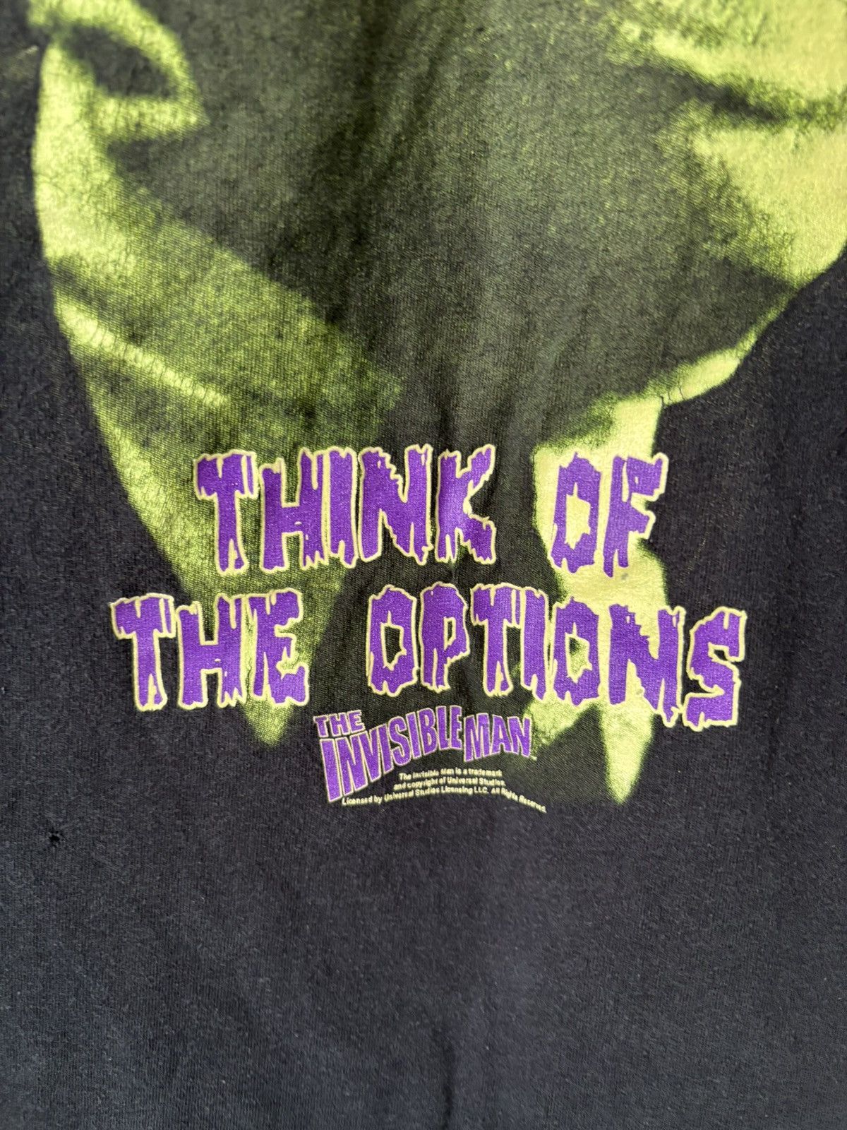 Vintage The Invisible Man 'Think Of The Options' T Shirt Size US XXL / EU 58 / 5 - 3 Thumbnail