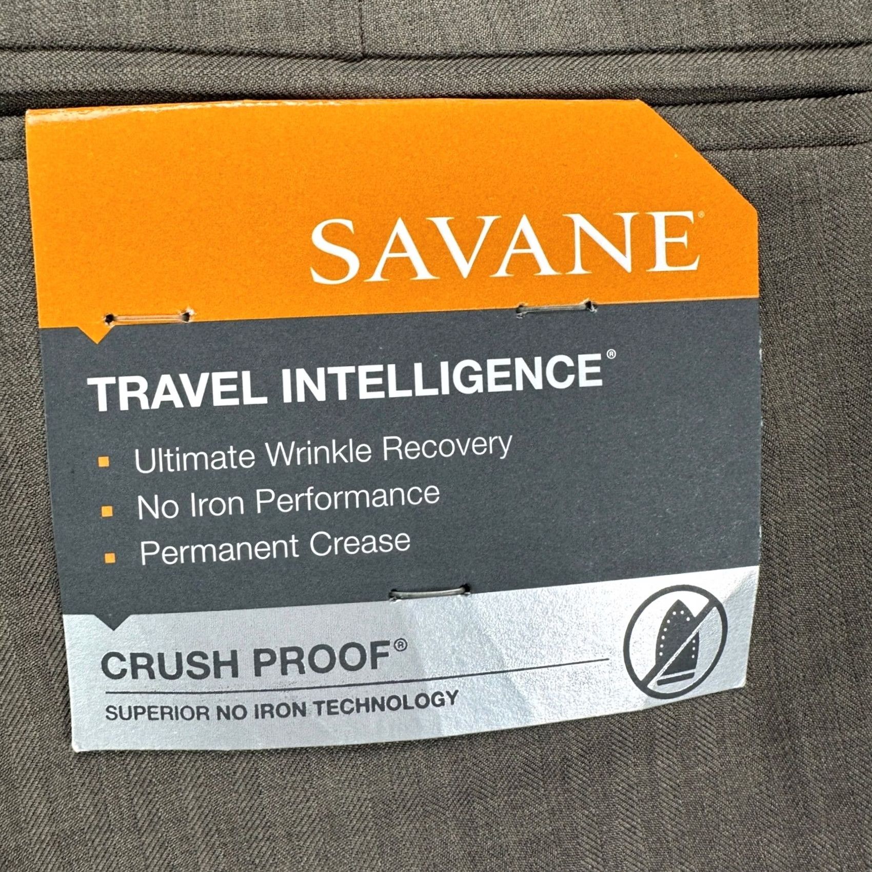Savane Savane Dress Pants Mens 36X30 Gray Flat Front Straight Comfort NEW Size US 36 / EU 52 - 6 Thumbnail