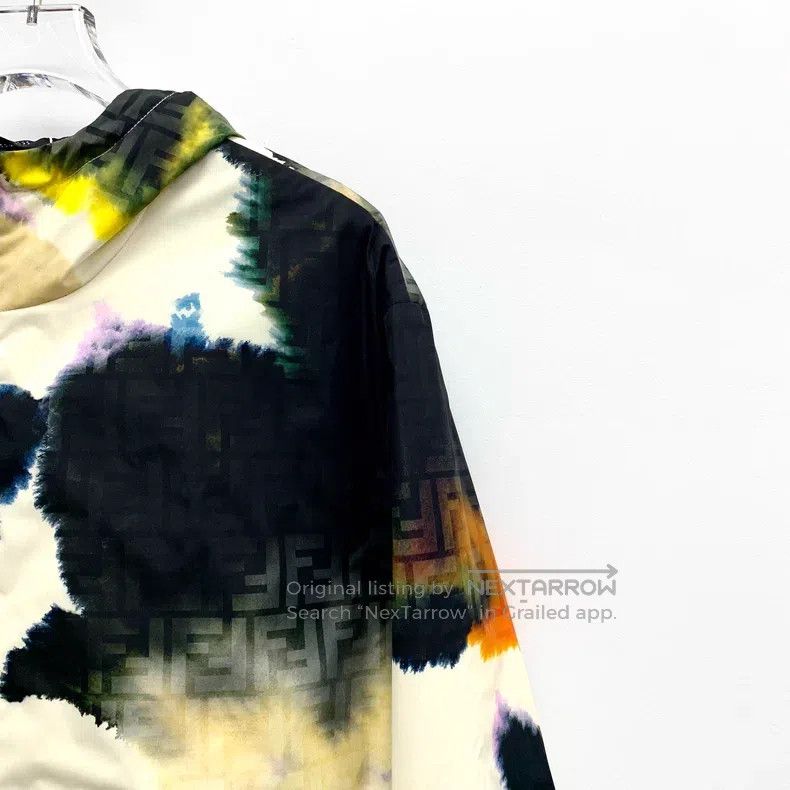 Fendi Fendi Black splattered ink logo letter full-print hooded l Size US M / EU 48-50 / 2 - 3 Thumbnail