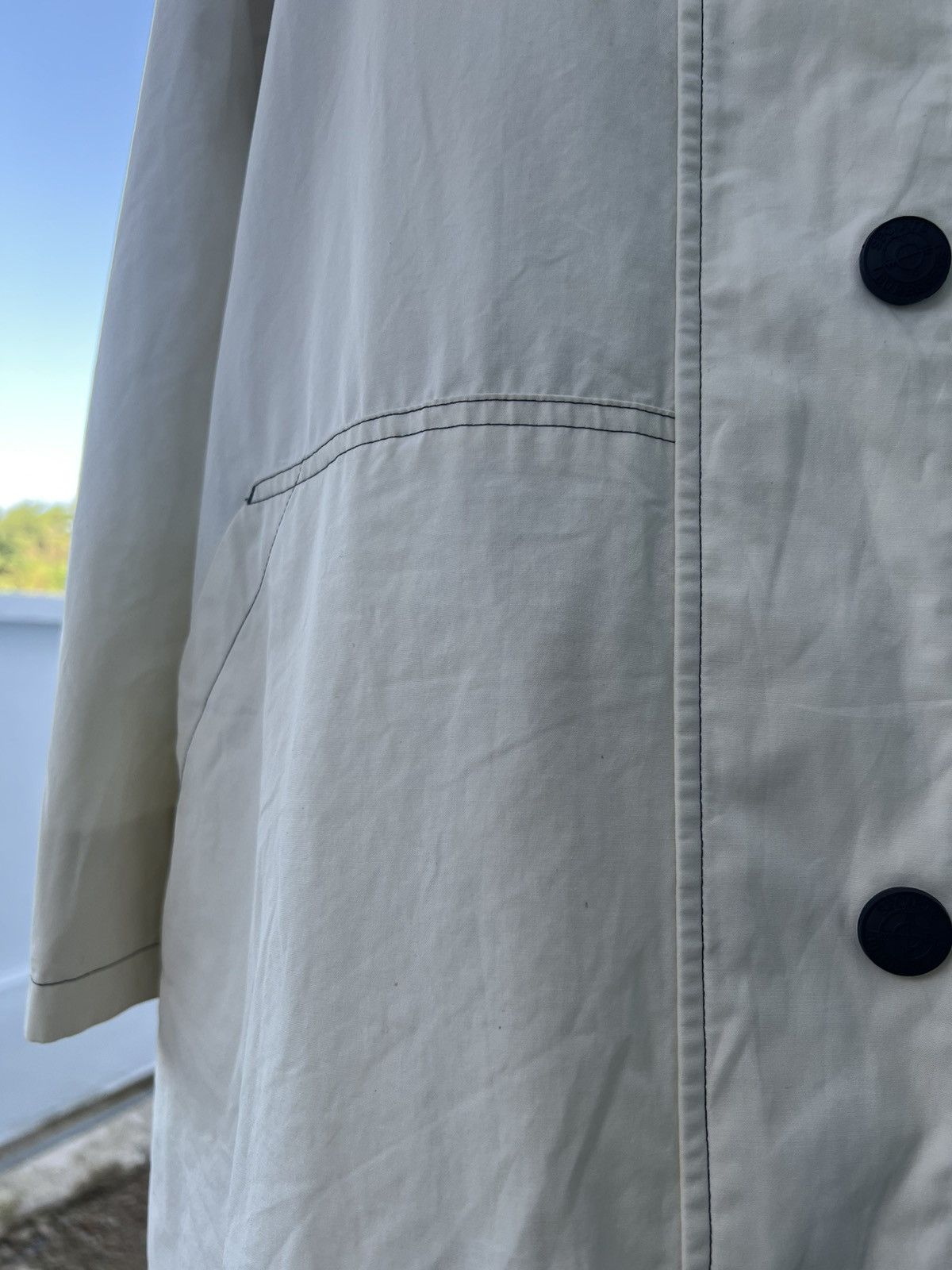 Burberry × Vintage Burberrys Sports Coat 7 Cotton White FNA29-360 Size M / US 6-8 / IT 42-44 - 3 Thumbnail