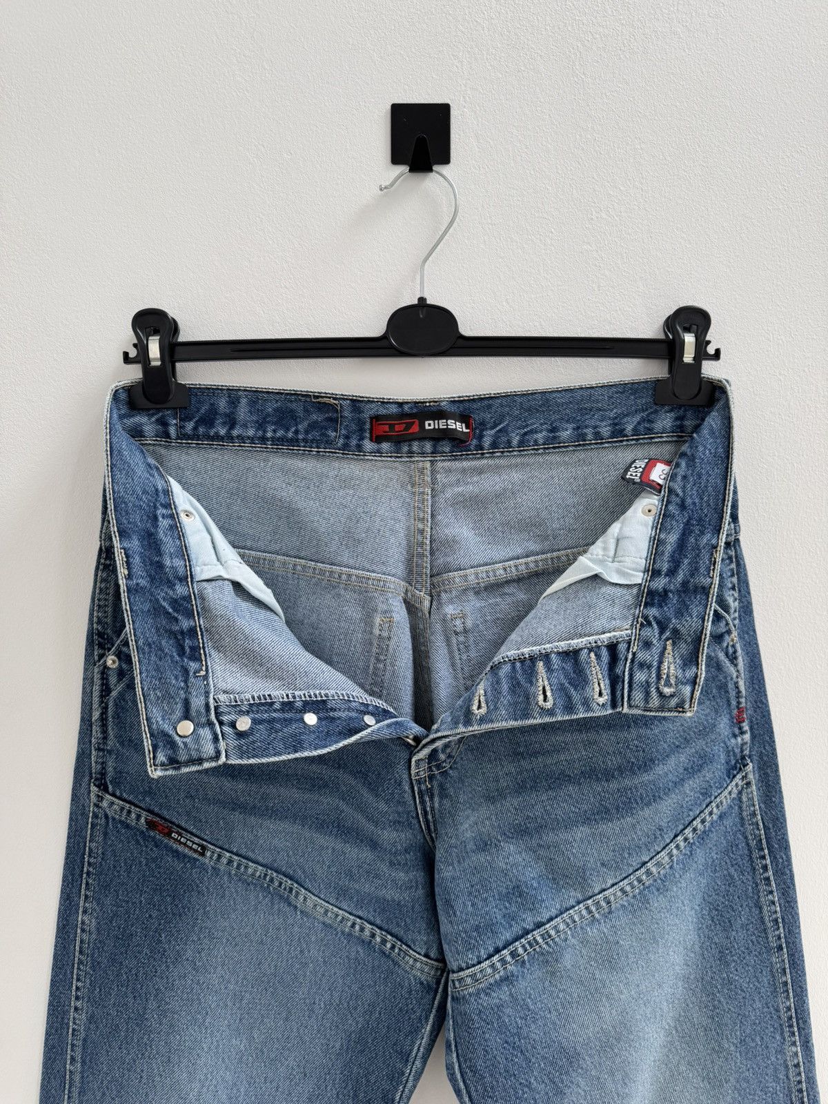 Designer × Diesel × Japanese Brand vintage rare diesel double knee jeans Size US 33 - 19 Thumbnail