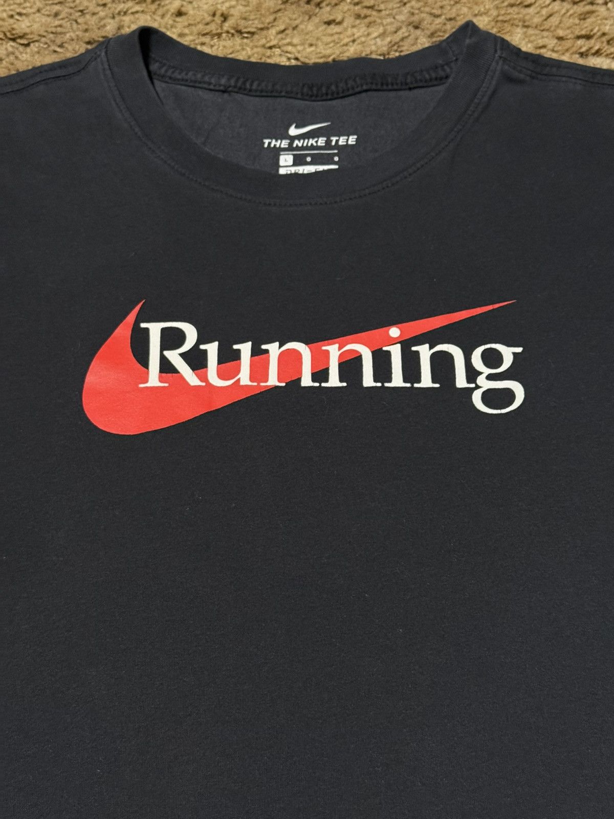 Nike Nike Running T-Shirt Tee Black Large Size US L / EU 52-54 / 3 - 2 Thumbnail