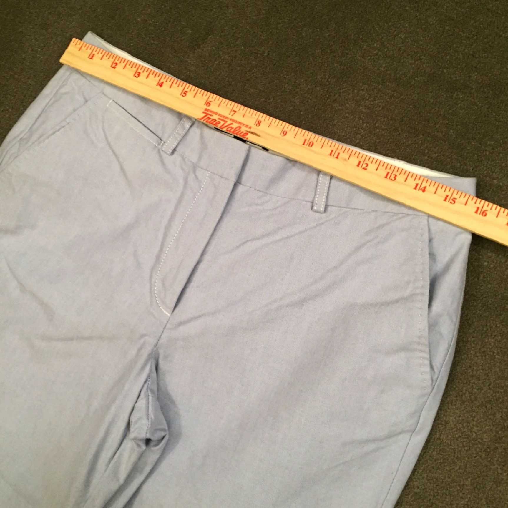 Talbots Talbots Signature Cropped Pants Women's Size 6 Blue (Cotton, Straight Leg, Inseam 24 in) Shorts? Size 28" / US 6 / IT 42 - 2 Thumbnail