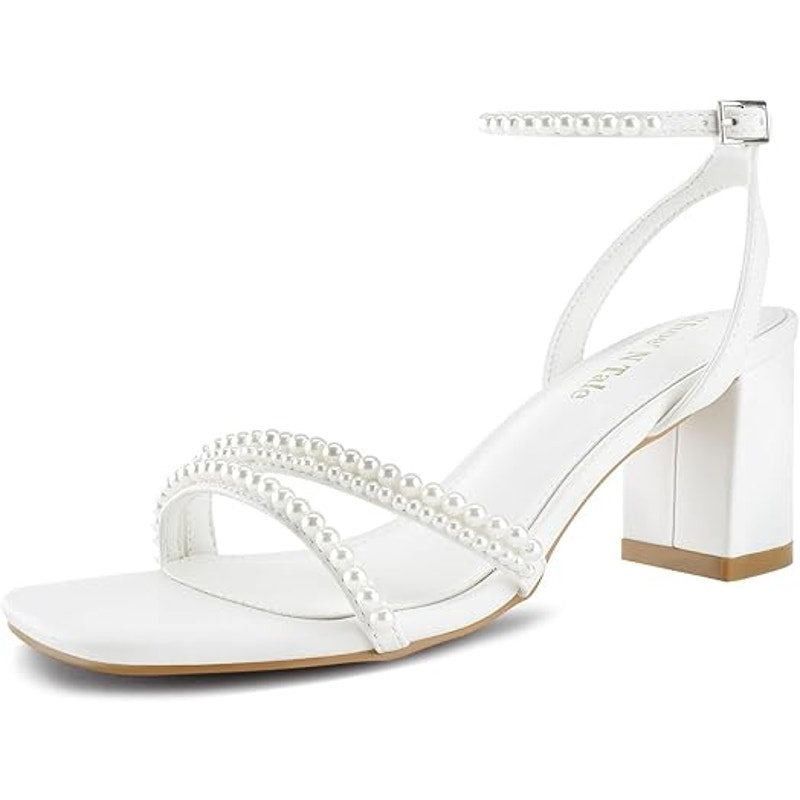 Other Shoe'N Tale Women's 5 Pearl Open Toe Ankle Strap Sandals Size US 5 / IT 35 - 1 Thumbnail