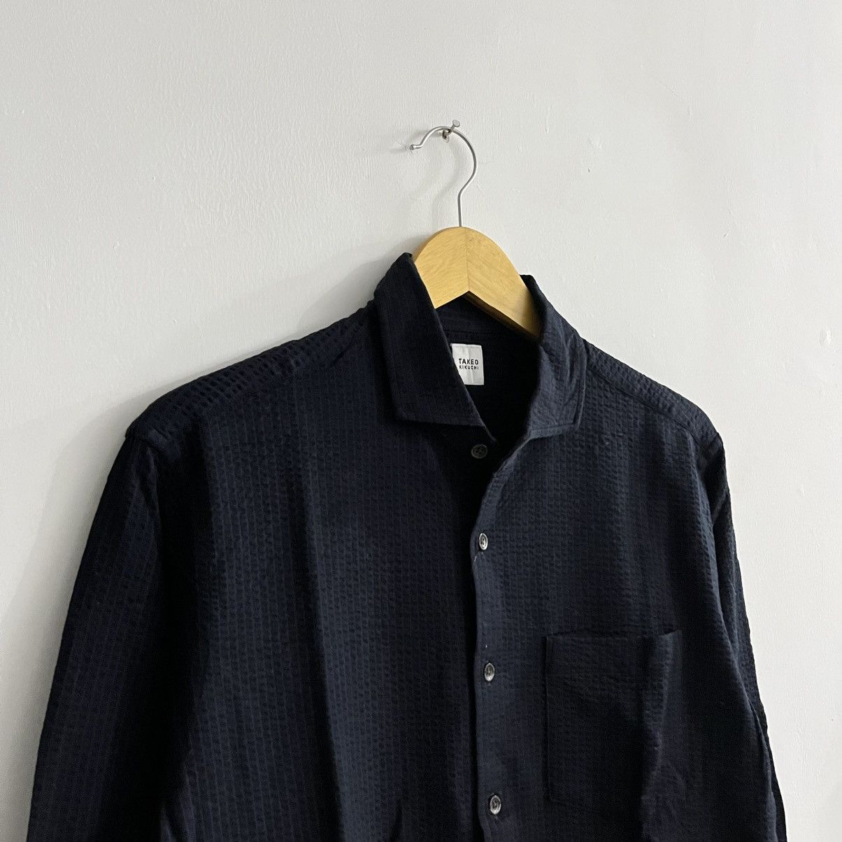 Takeo Kikuchi Takeo Kikuchi - Textured 3/4 Sleeve Button Up Size US M / EU 48-50 / 2 - 3 Thumbnail