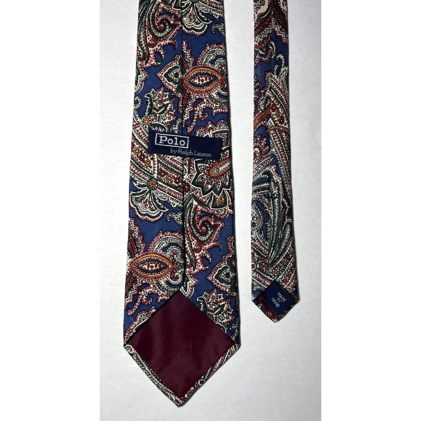 Polo Ralph Lauren VINTAGE Polo Ralph Lauren Men's Tie Silk Floral Paisley 100% Silk Made in USA Size US M / EU 48-50 / 2 - 7 Thumbnail