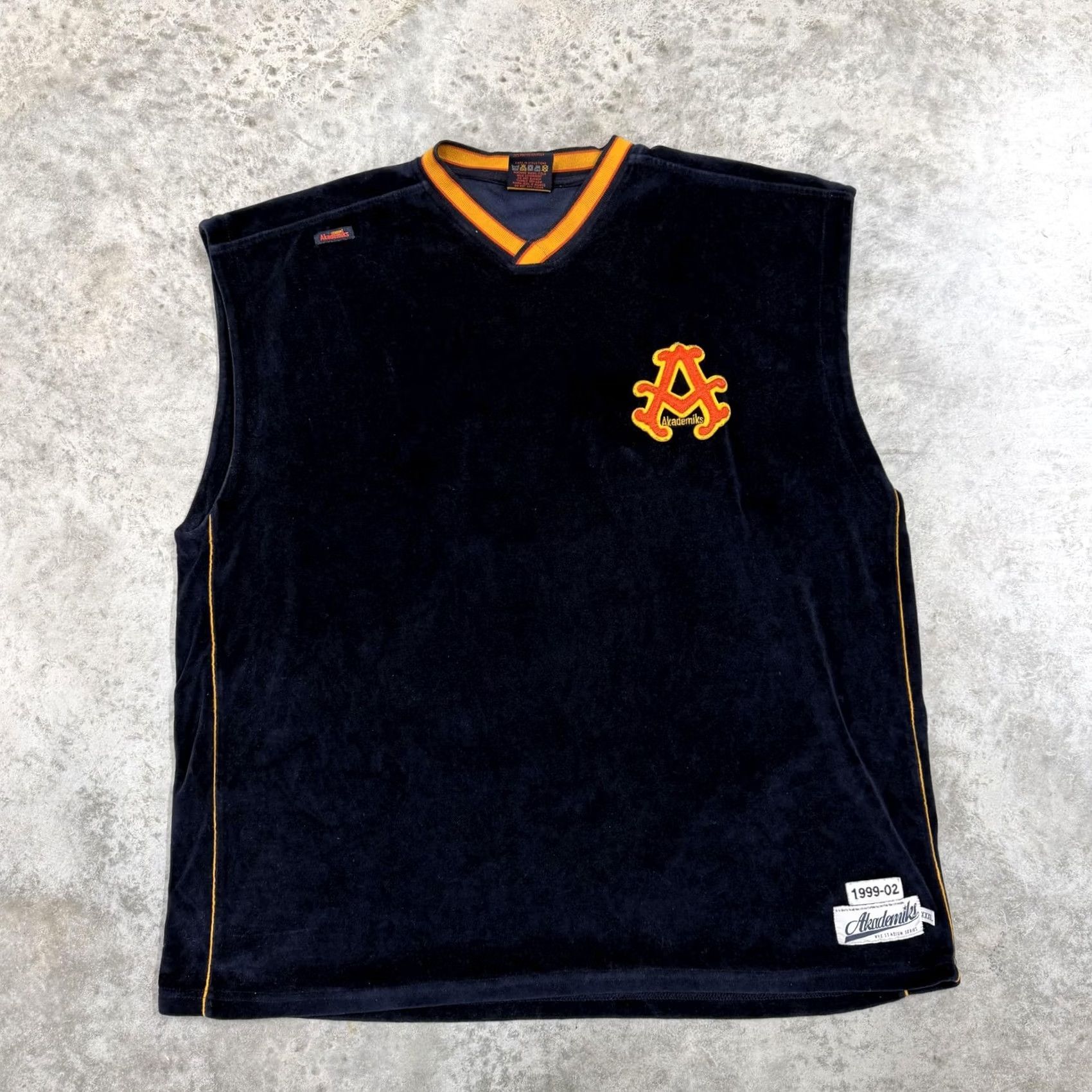 Akademiks VINTAGE Akademiks Shirt Mens 3XL Blue Velour Stadium Division Tank Jersey Y2K Size US XXL / EU 58 / 5 - 3 Thumbnail