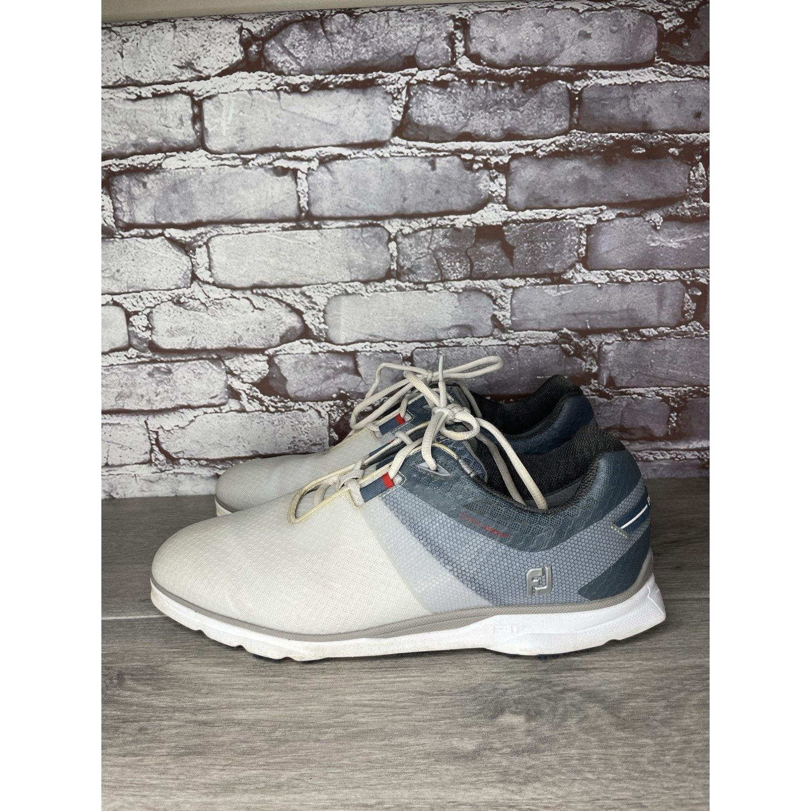 Footjoy FootJoy Golf PRO SL SPORT 53854 White Blue Lace Up Shoes Men Size US 12 / EU 45 - 10 Thumbnail