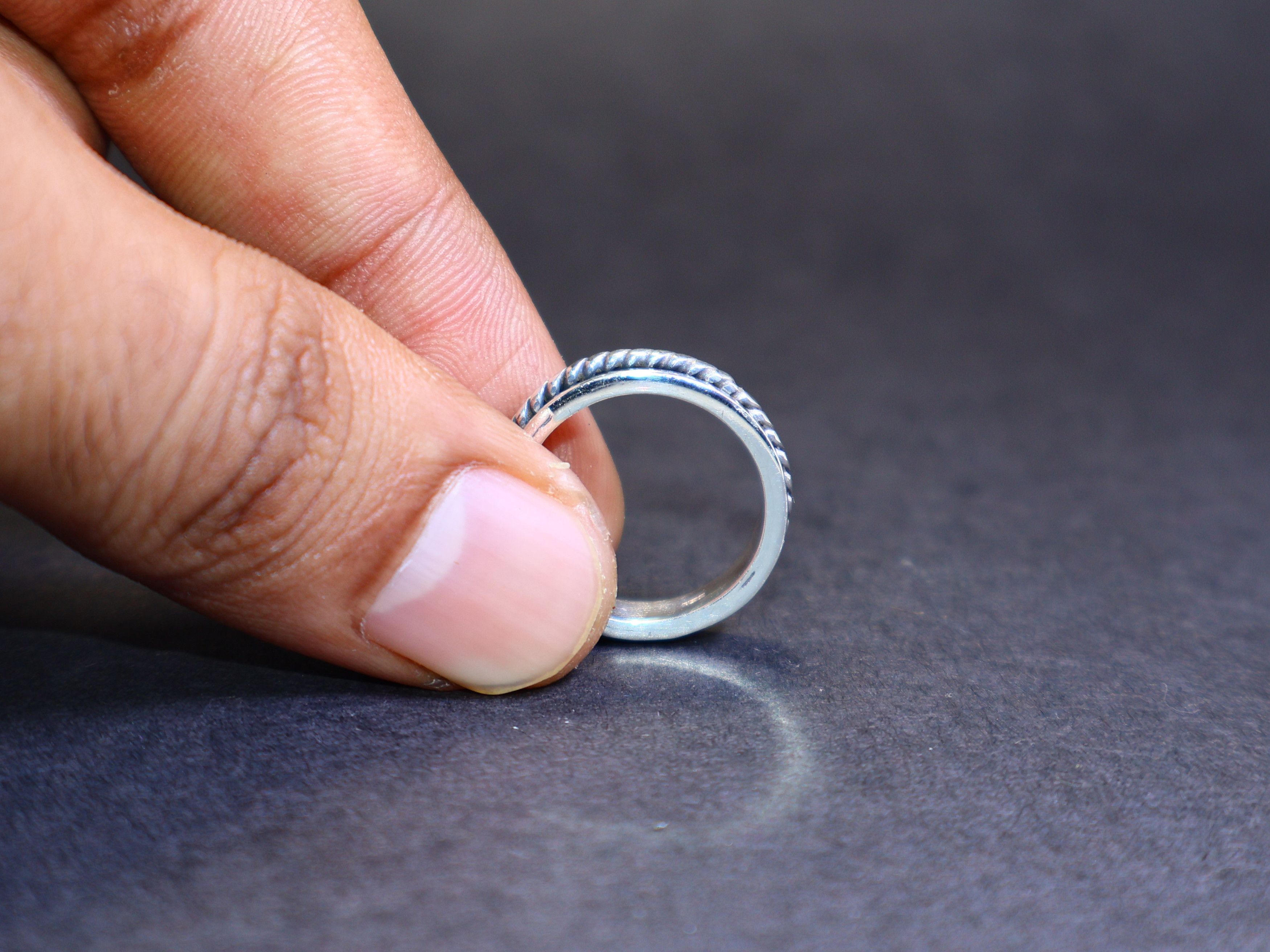 Handmade Spinner Band Ring, 925 Sterling Silver, Handmade Unisex Band Size ONE SIZE - 9 Thumbnail
