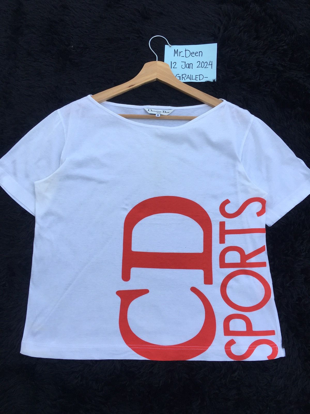 Christian Dior Monsieur Rare Vintage Christian Dior Sports Spellout Tshirt Size S / US 4 / IT 40 - 4 Thumbnail