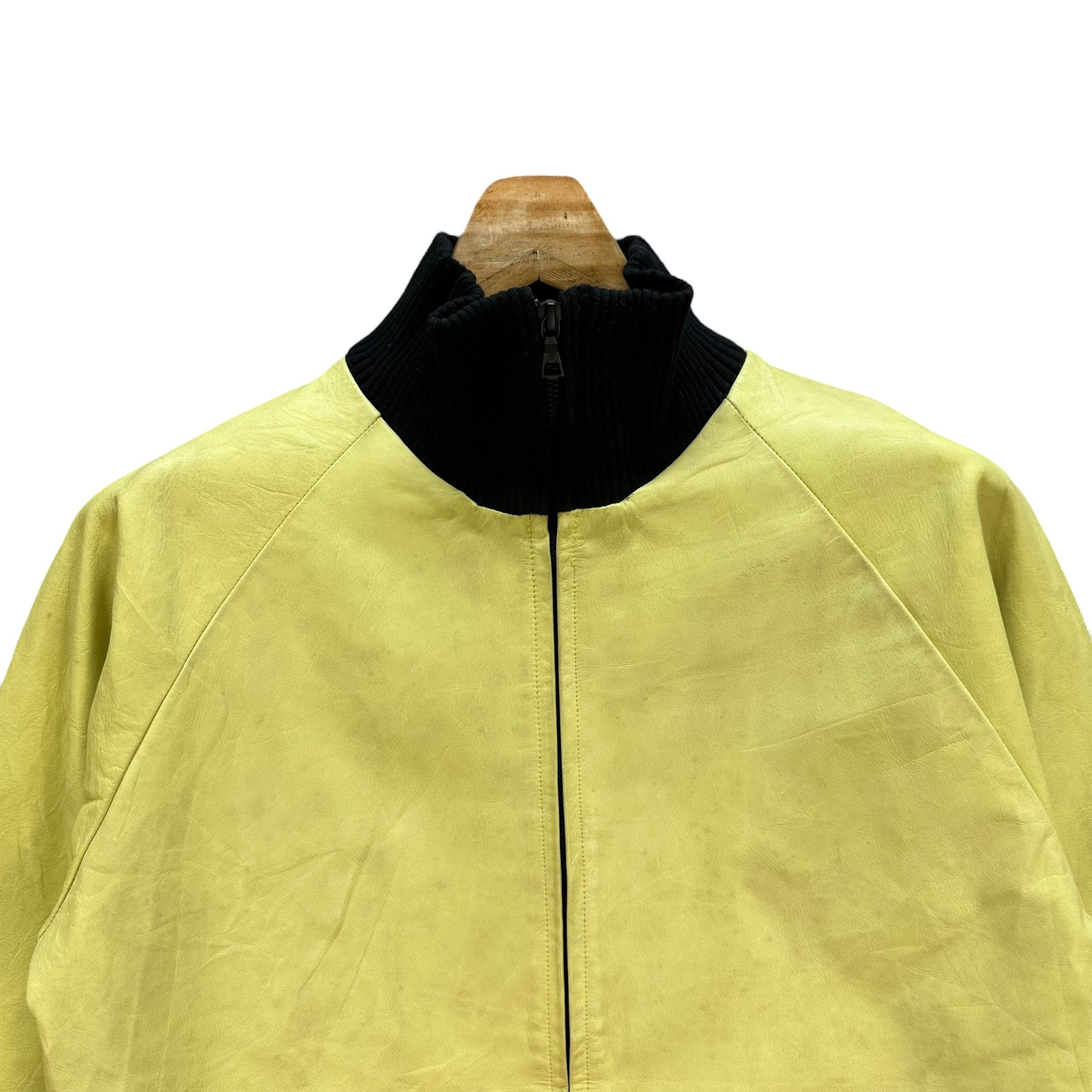 NEXUSVII NEXUS 7 NEXUS Vii AW05 Lime Green Leather Jacket #1202 Size US M / EU 48-50 / 2 - 2 Thumbnail