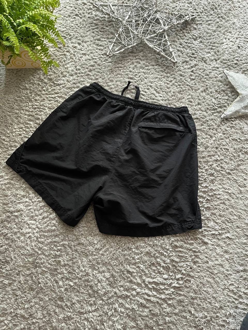 Nike × Vintage 00s Nike Shorts Nylon Logo Drill Swoosh Size US 35 - 5 Thumbnail