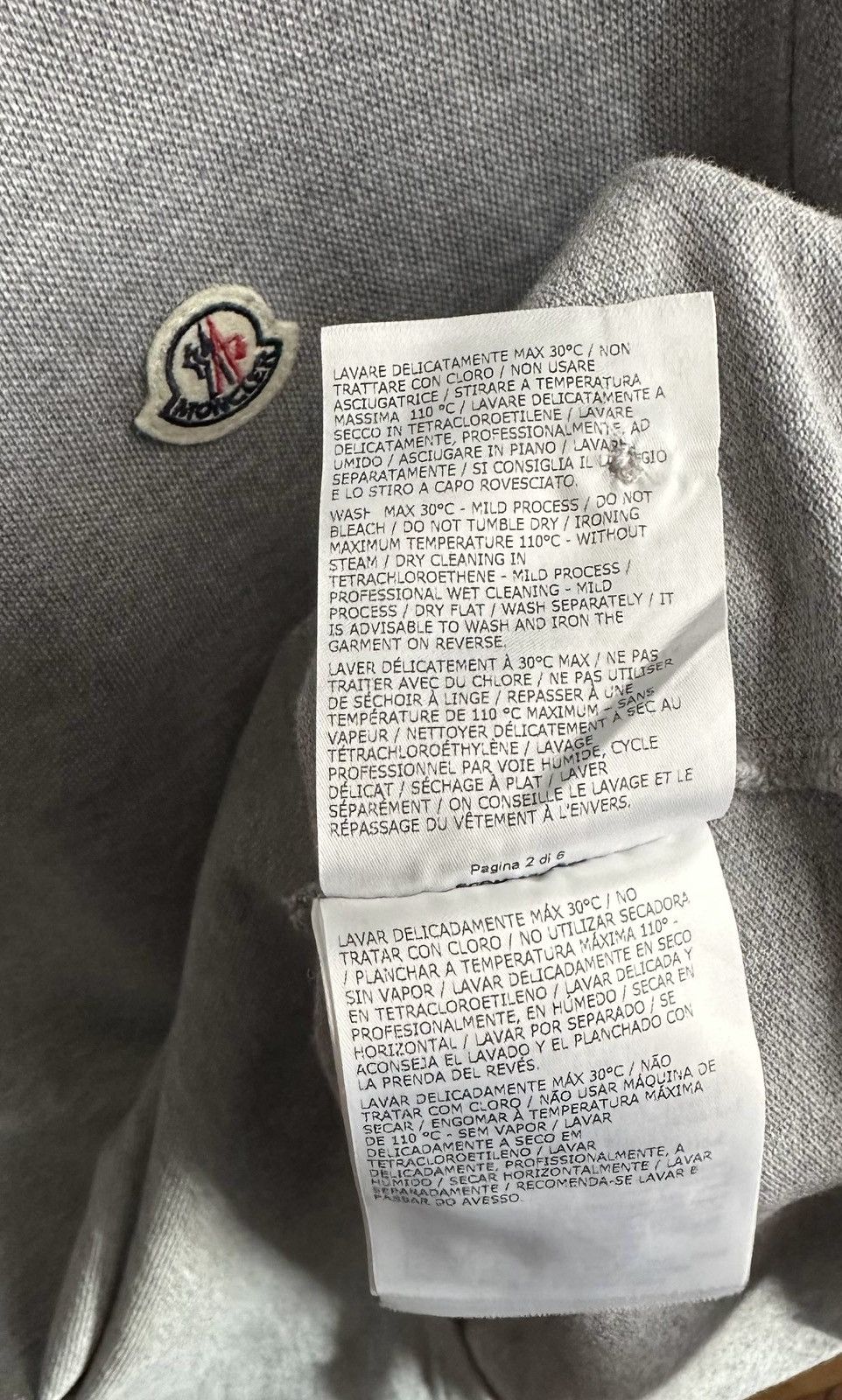Moncler Moncler Manica Corta Polo T-shirt Grey Size US L / EU 52-54 / 3 - 12 Thumbnail