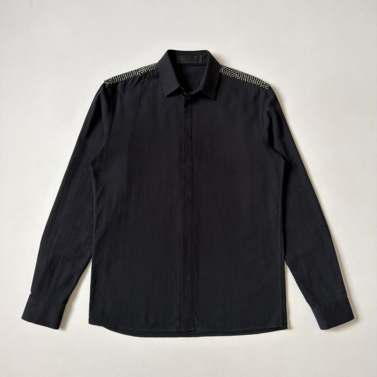 Haider Ackermann Glitter Sequin Back Panel Black Shirt Size US M / EU 48-50 / 2 - 18 Thumbnail