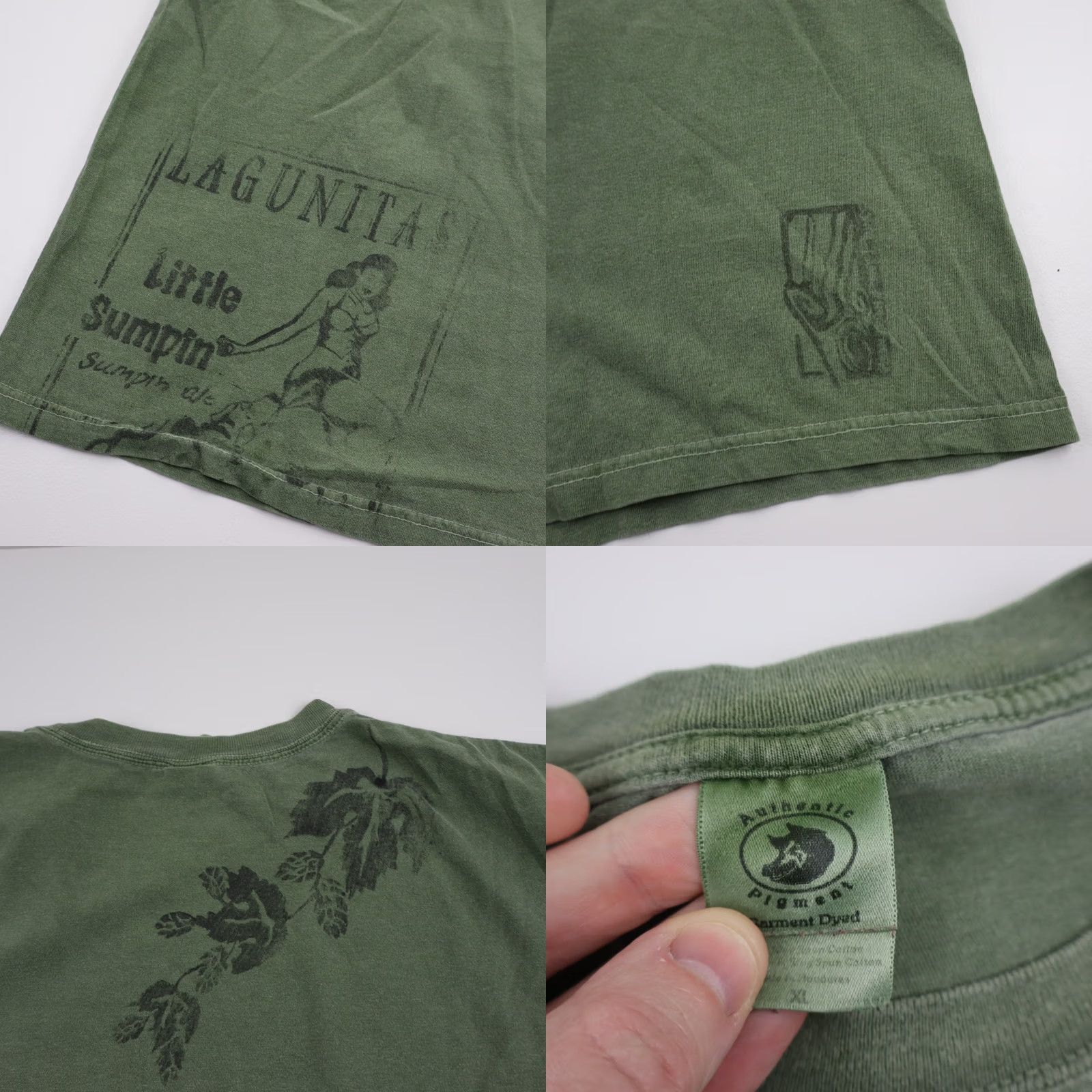 Vintage VINTAGE Authentic Pigment Lagunitas Little Sumpin Ale T Shirt Mens XL Green 90s Beer Funny Pin Up Dog Bite Streetwear Size US XL / EU 56 / 4 - 8 Thumbnail
