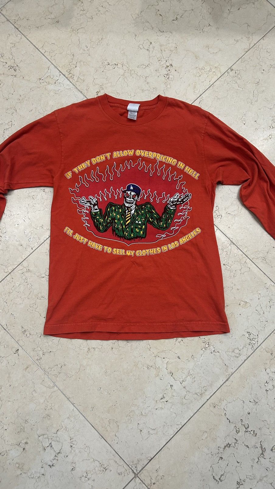 image of Barney’S Exclusive Warren Lotas Long Sleeve Shirt in Orange, Men's (Size Small)