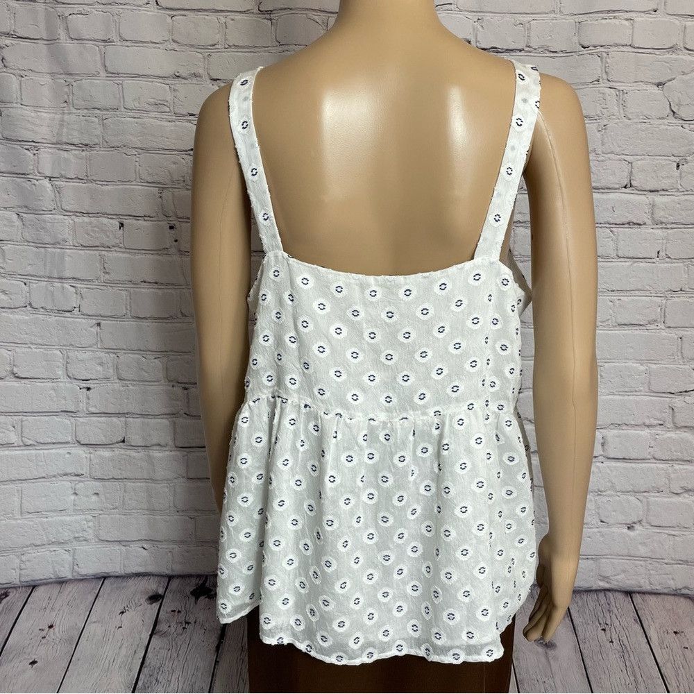 Loft NWT New $50 LOFT Clip Peplum White Cami Top Size 12 Size XL / US 12-14 / IT 48-50 - 5 Thumbnail
