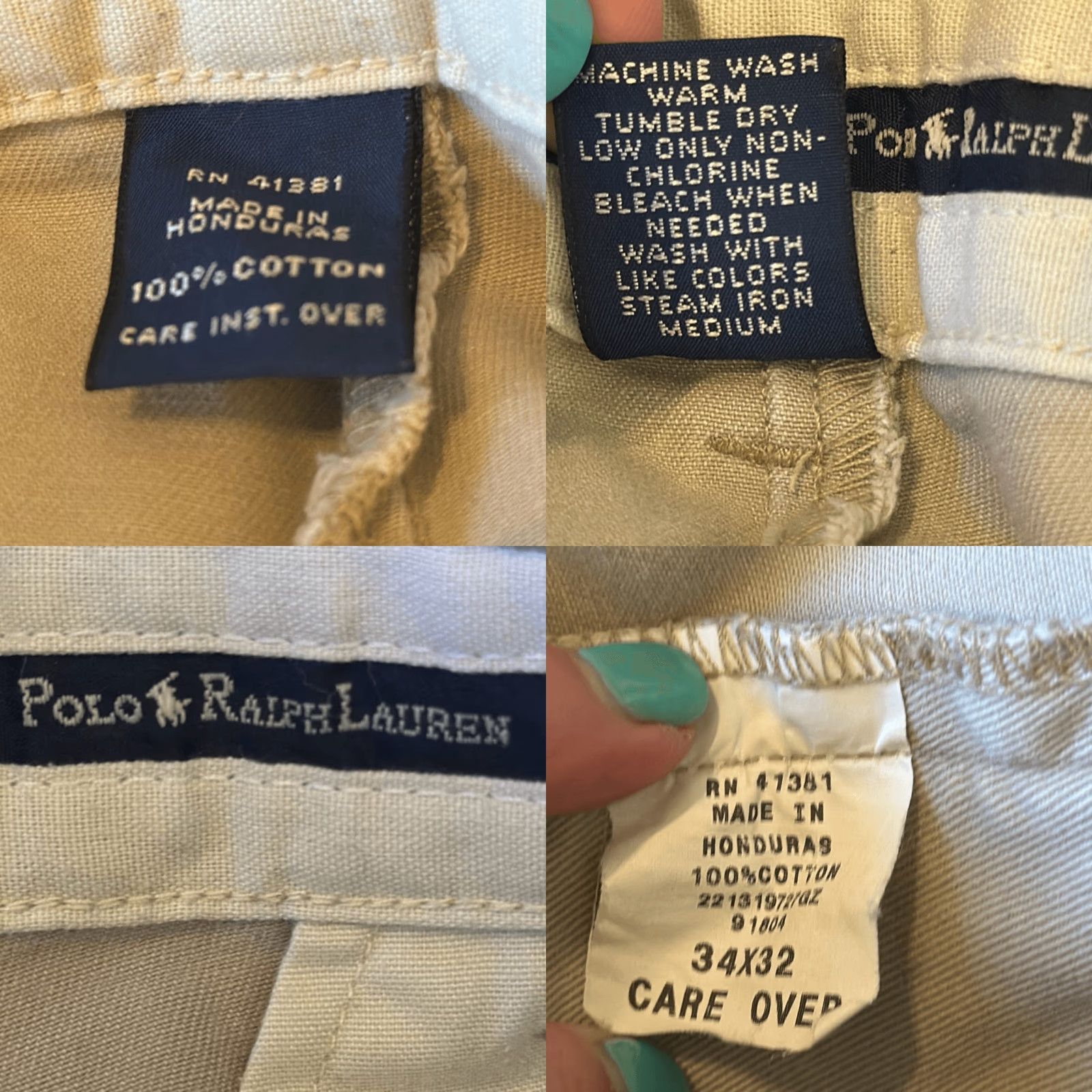 Polo Ralph Lauren VINTAGE Polo Ralph Lauren Pleated Front Mens Chino Pants Trousers 38 SPOT Tan 34 Inseam Mens Size US M / EU 48-50 / 2 - 8 Thumbnail