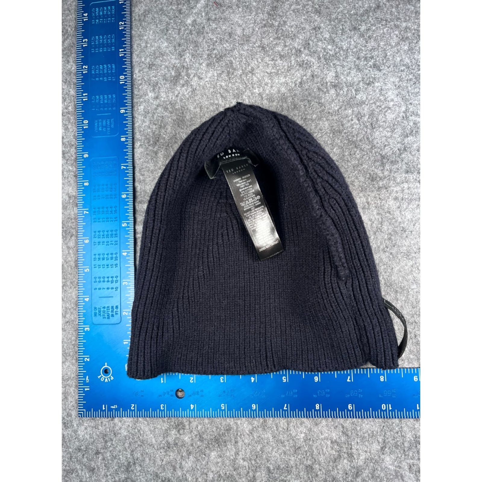 Ted Baker Ted Baker London Beanie Toque Adult One Size Blue Knit Wool Blend Cuff Size ONE SIZE - 5 Thumbnail