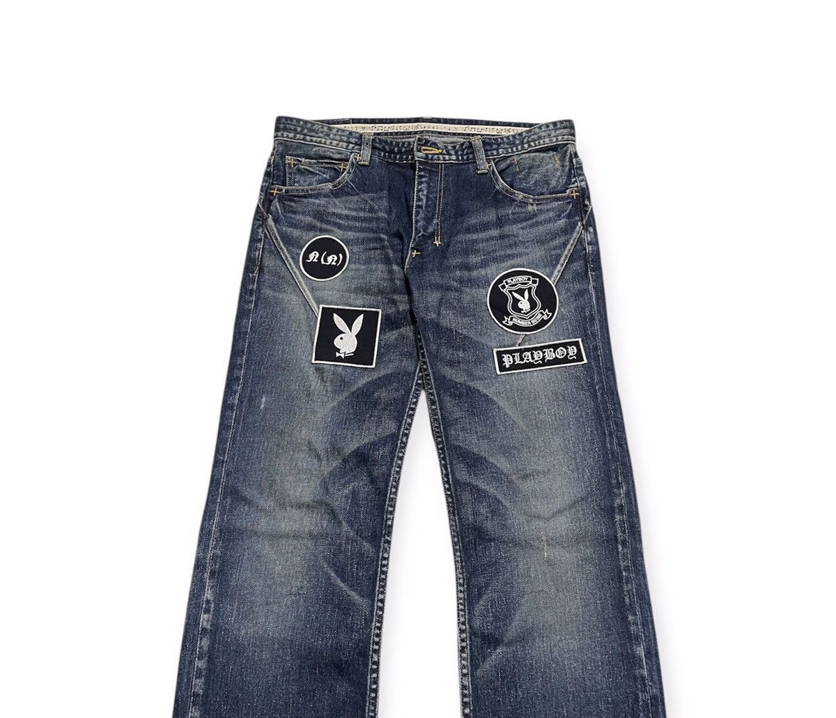 NUMBER (N)INE×PLAYBOY パッチワーク デニム Number (N)ine Number Nine Musical Note Patch Jeans | Grailed
