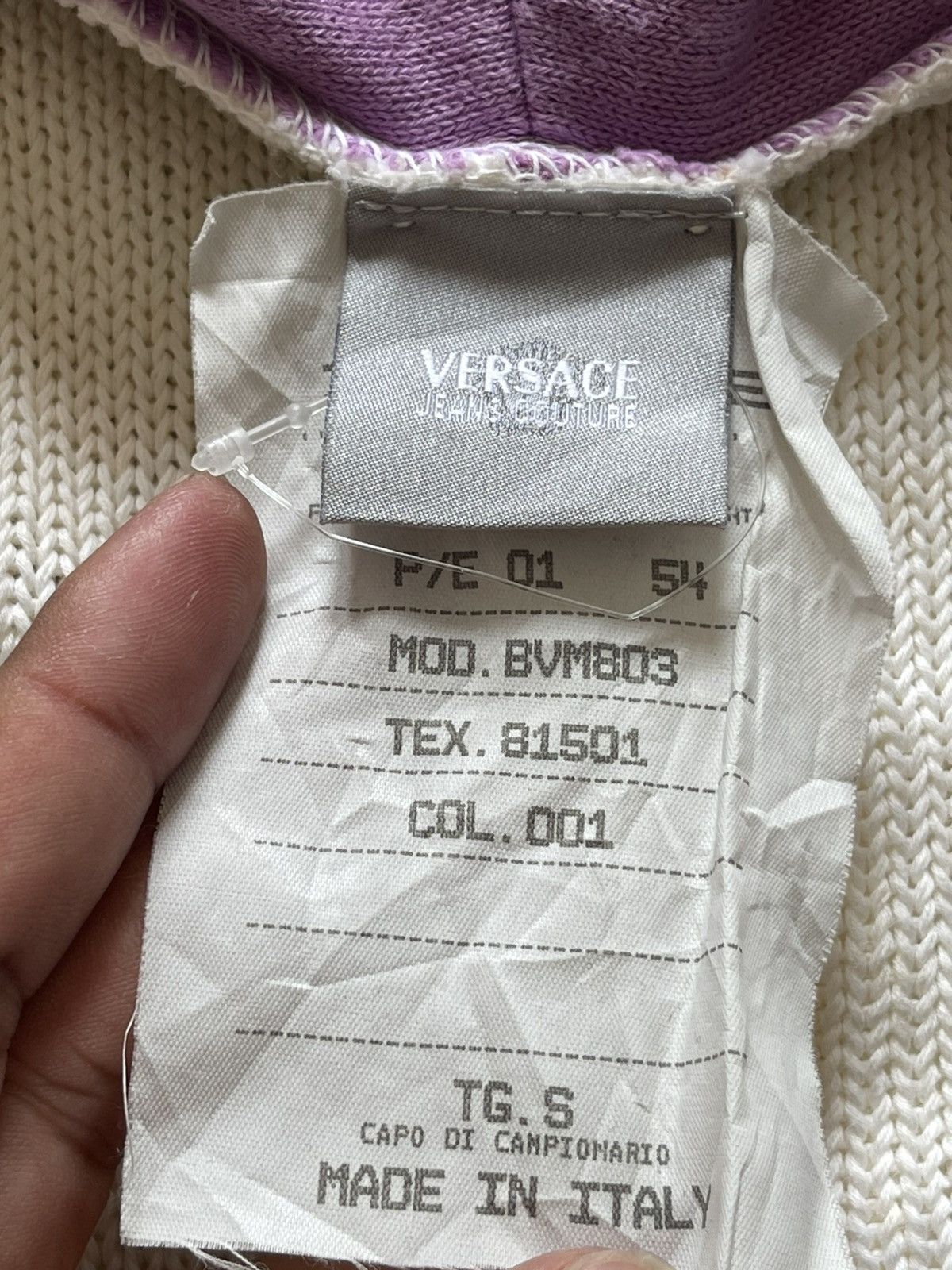 Versace Jeans Couture 2000s Versace Knit Zip Hoodie 96 Size US M / EU 48-50 / 2 - 9 Thumbnail
